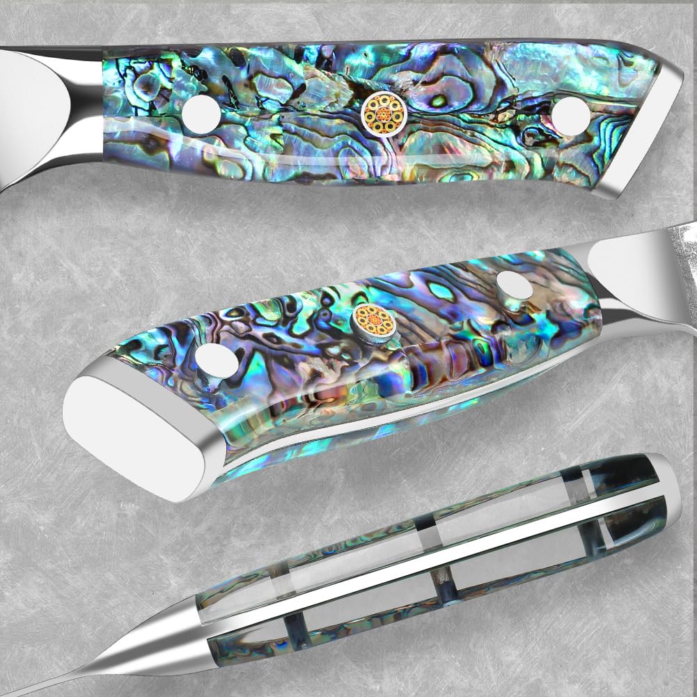 Amazon | KyushuBlade 包丁 三徳包丁 ダマスカス包丁 刃渡り180mm