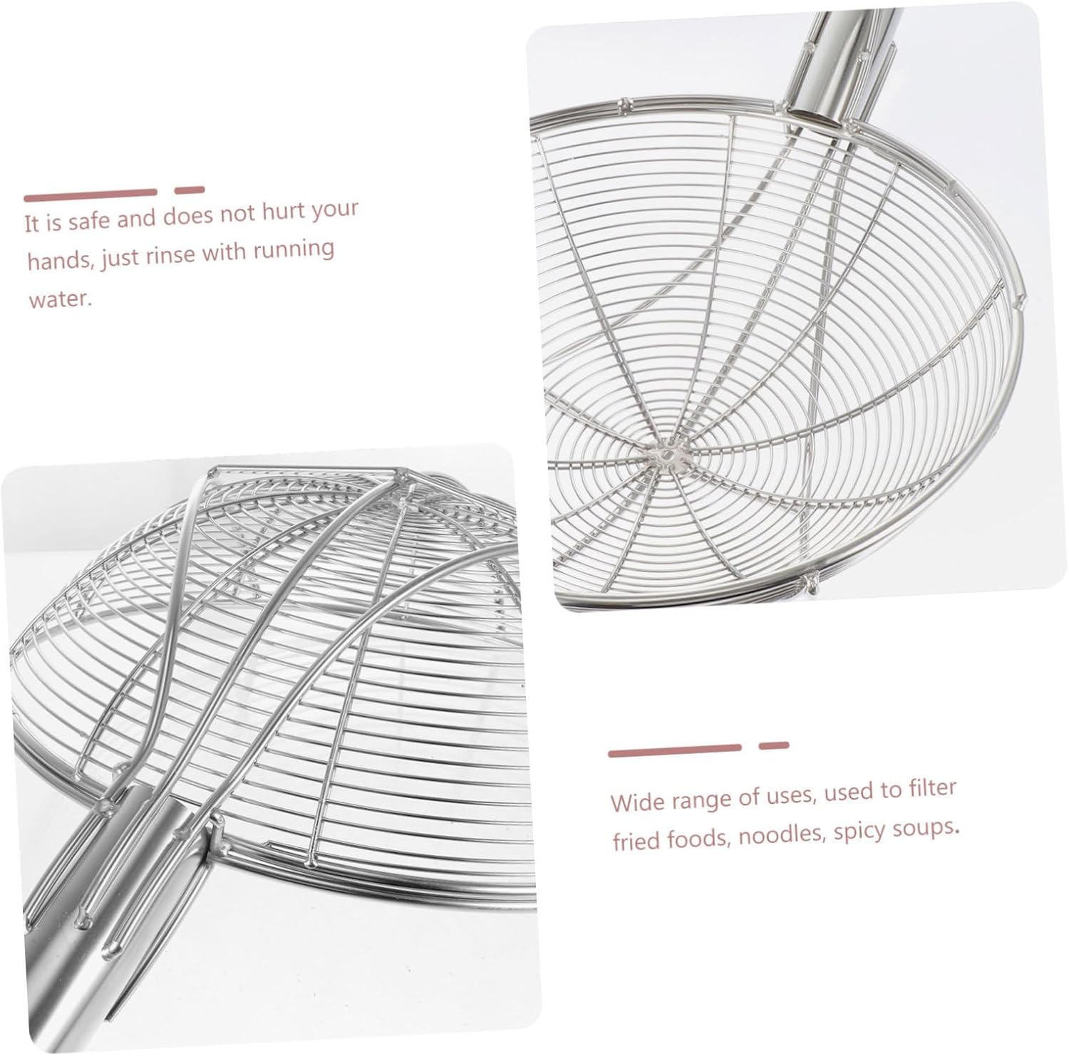 Cabilock Stainless Strainer Spoon Fruit Vegetable Drain Skimmer Kitchen Noodle Colander