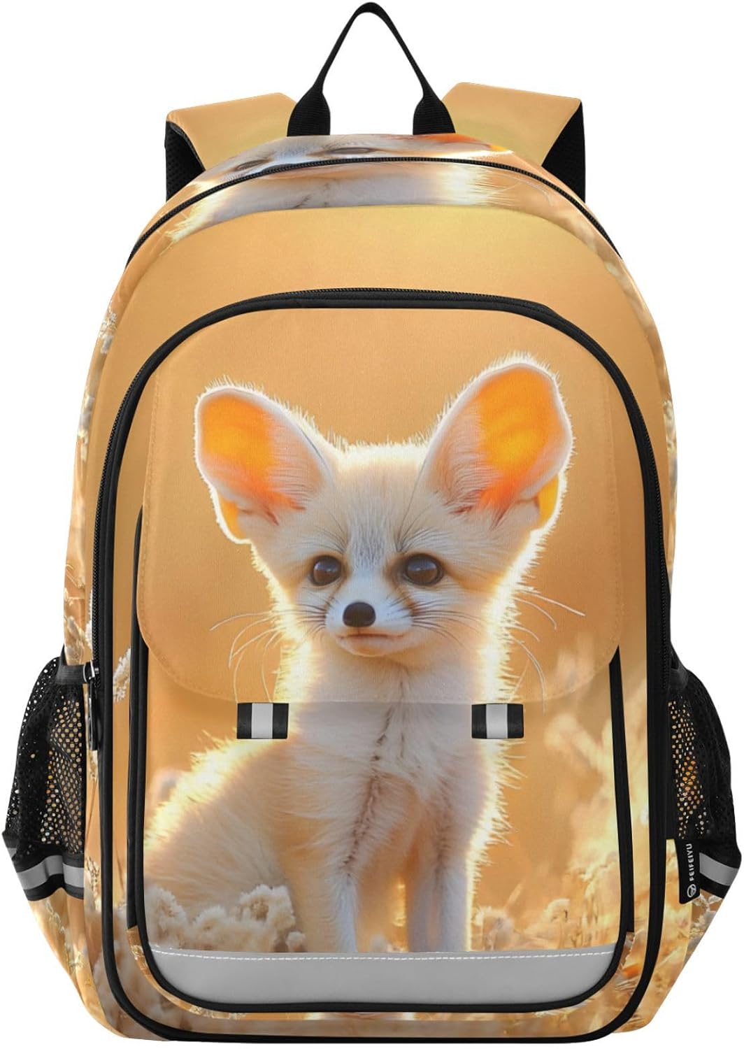Laptop Backpack Purse Cute Fennec Fox for Women Men Travel Daypack Casual Shoulder Bag Book Bag Cute Cool Funny Backpack with Compartment & Multiple Pockets