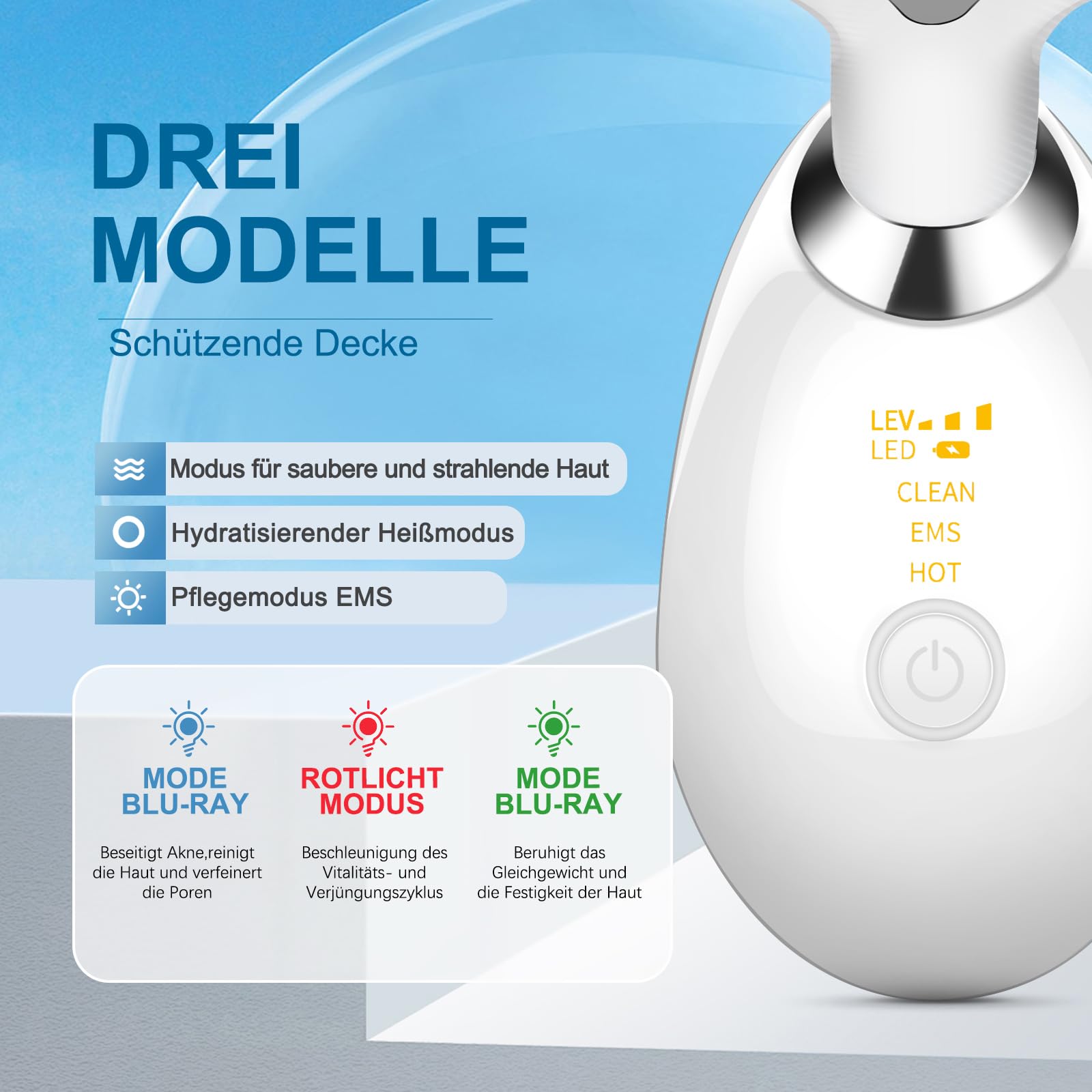 Quilted Northern Masajeador facial contra arrugas, dispositivo de belleza facial con 3 modos, masaje facial EMS, 45 ℃ en forma de V, dispositivo de belleza facial, dispositivo de elevación facial,