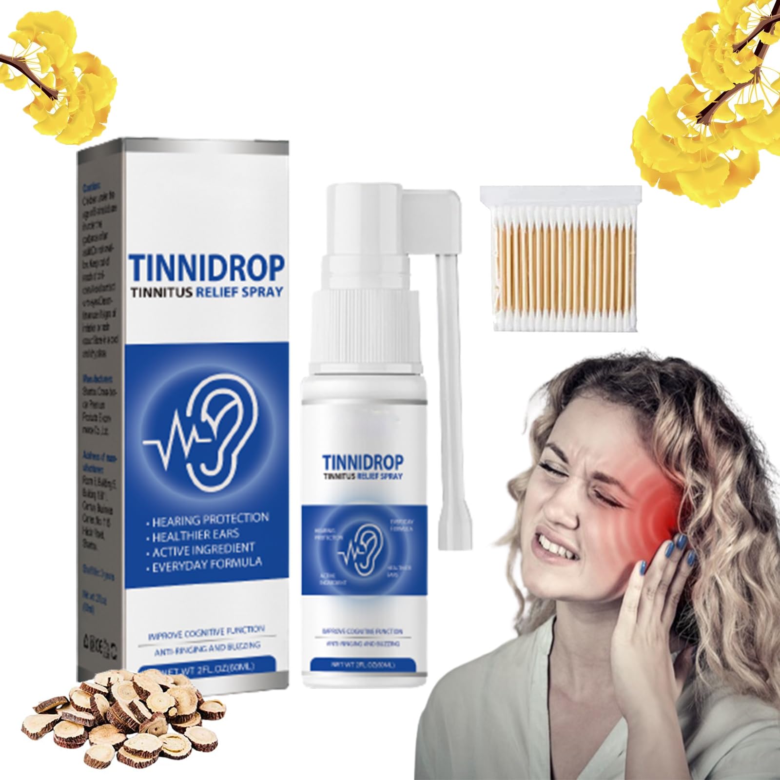 Luhaka Tinnidrop Tinnitus Relief Spray, Tinnitus Relief For Ringing Ears, Luhaka Ear Drops, Tinnitus Relief Device, Ear Wax Cleaner Earwax Removal Kit (1pcs)
