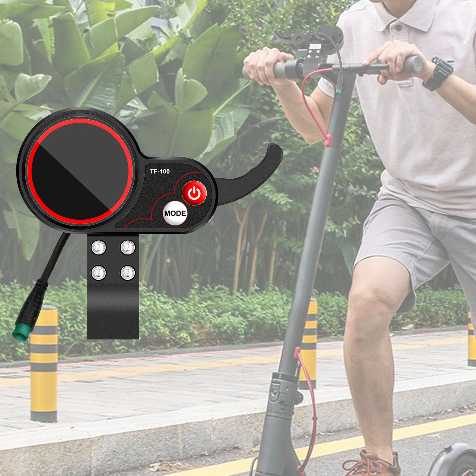 Écran Tableau De Bord 48V TF-100 Pour Scooter Électrique KUGOO M4 - Affichage + Chargeur USB