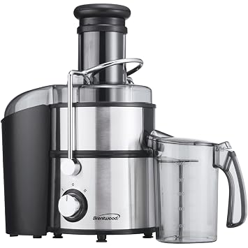 Amazon.com: Brentwood JC-500 - Extractor de jugo (2 velocidades, 700 W, con  jarra graduada, acero inoxidable) : Hogar y Cocina