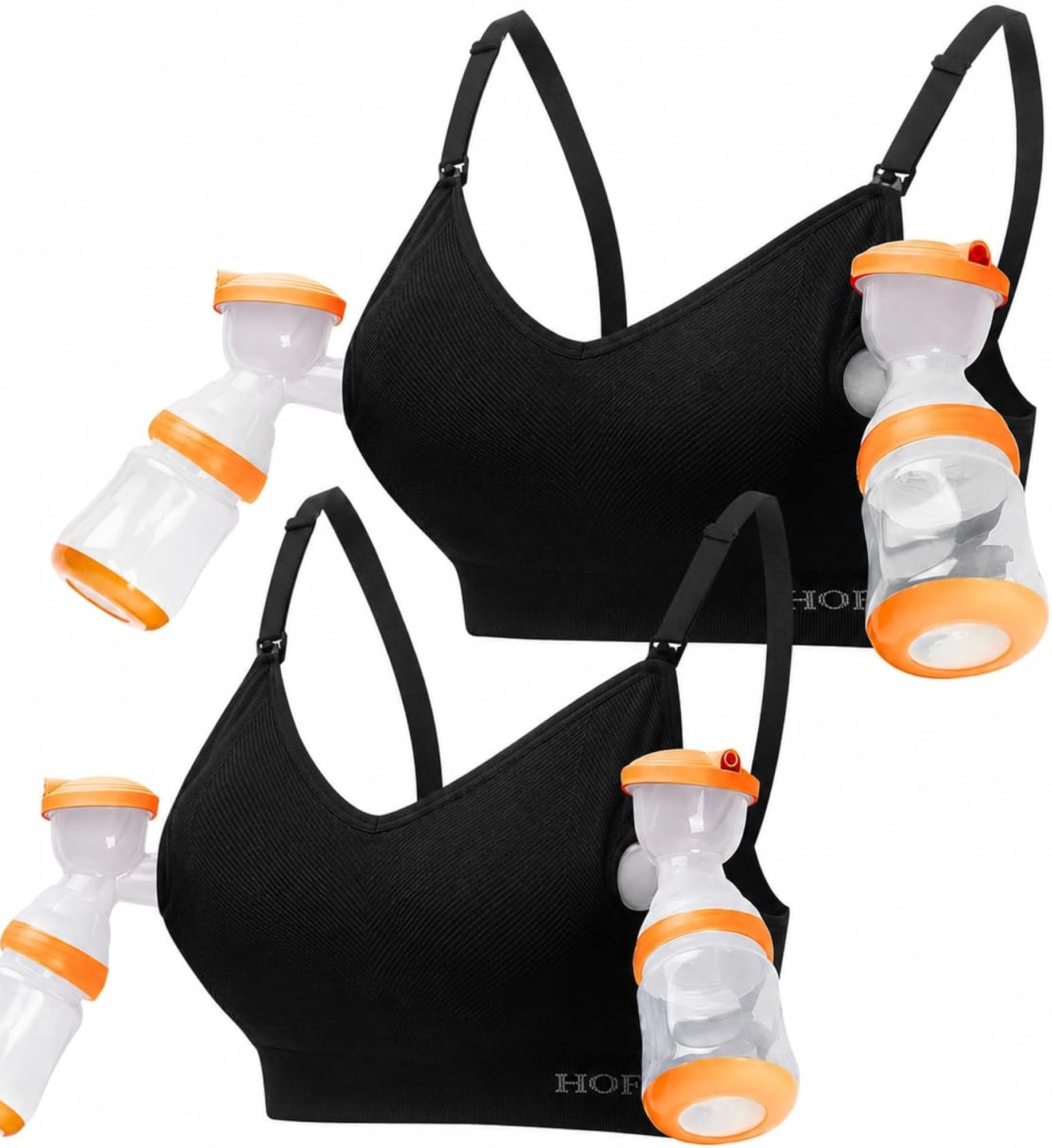 HOFISH Confezione da 3 reggiseni premaman per allattamento al seno da donna, senza cuciture, senza fili, per tutti i giorni per l'allattamento al seno e la gravidanza bralette