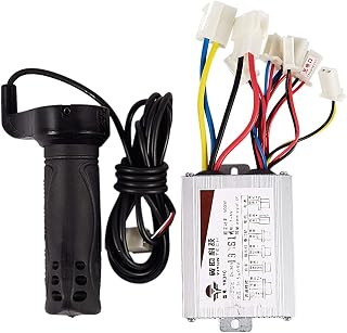 XUANCHEN 36V 500W Electric Bicycle Brushed Speed Controller & Throttle Grip Set for Electric Bicycle Scooter E-Bike Motor