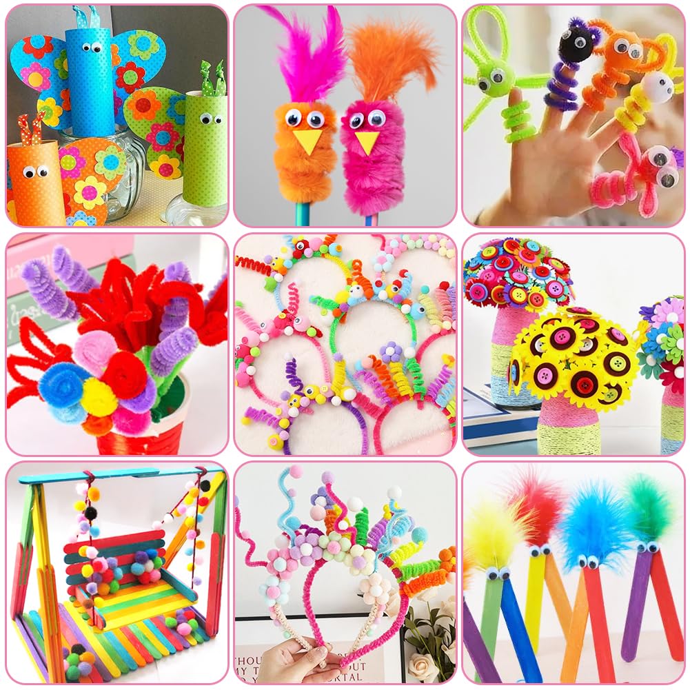 Ainiv Lavoretti Creativi per Bambini, DIY Art Craft Set da 10 Pacchi, Giochi Creativi Kids Mestiere Fai da Te Decorazioni Giocattoli, Giochi Creativi Bambina 3+Anni, Giocattoli Regali Bambini