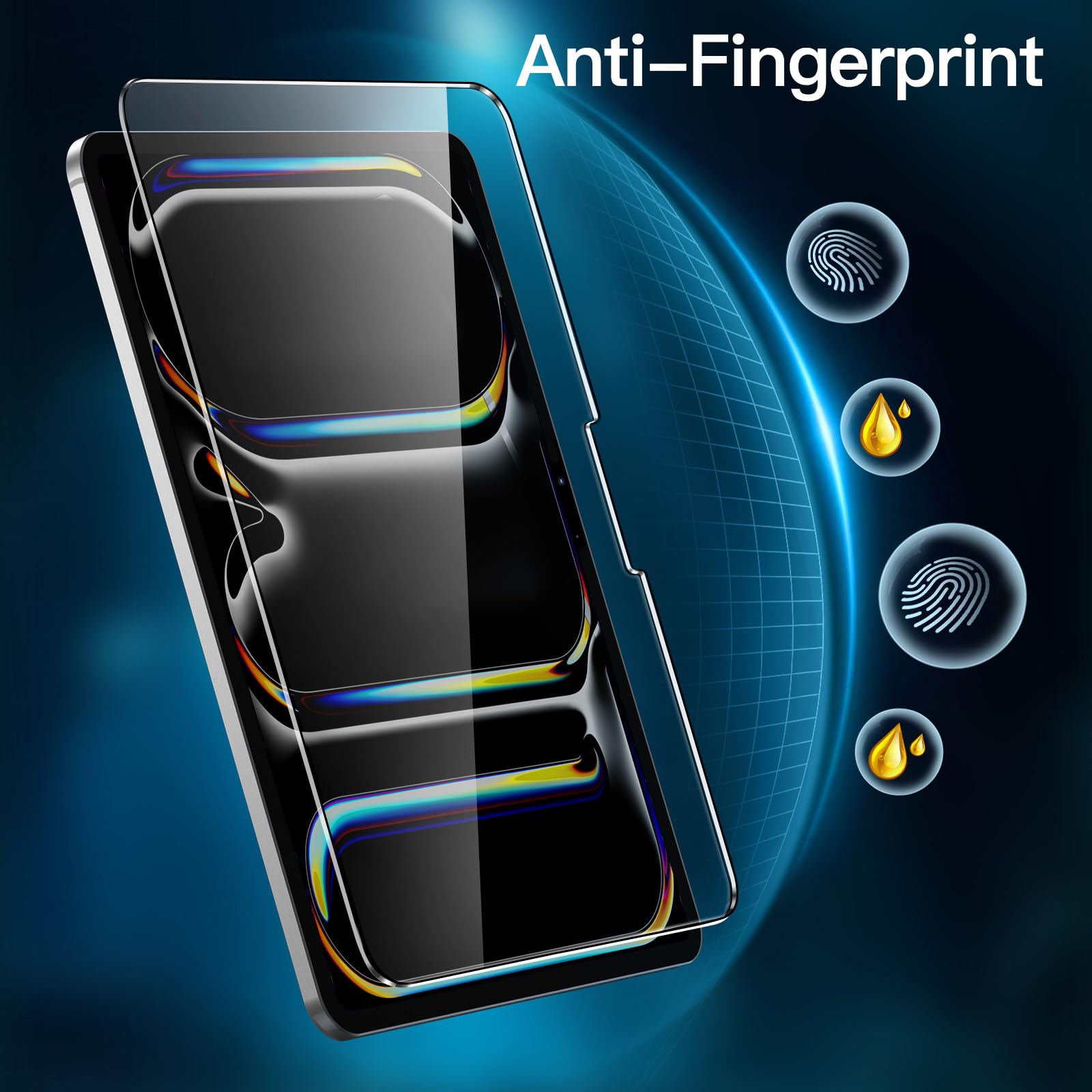 JETech Pellicola Protettiva per iPad Pro 11 Pollici M5/M4 2025/2024 Vetro Temperato con Protezione Obiettivo Fotocamera, 2 Pezzi