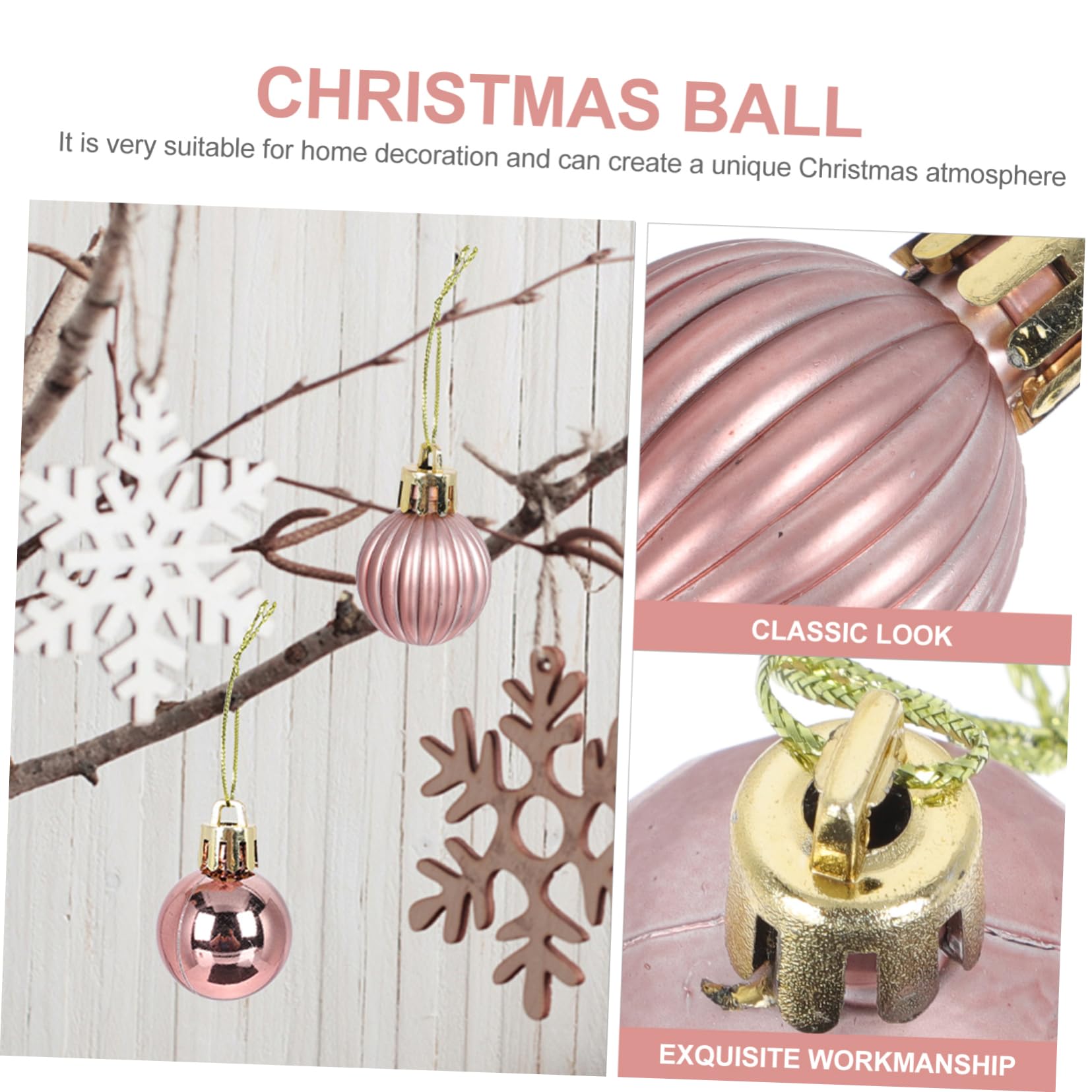 Amosfun 144 Pz Di Natale Palla Da Appendere Di Natale Artigianato Da Appendere Alla Festa Di Decorazione Dell'albero Di Ornamento Palla Di Palline Di Pvc