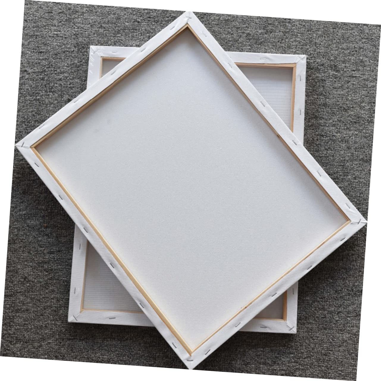 Toile Tendue Blanche en Coton Lin 6 Pièces pour Peinture
