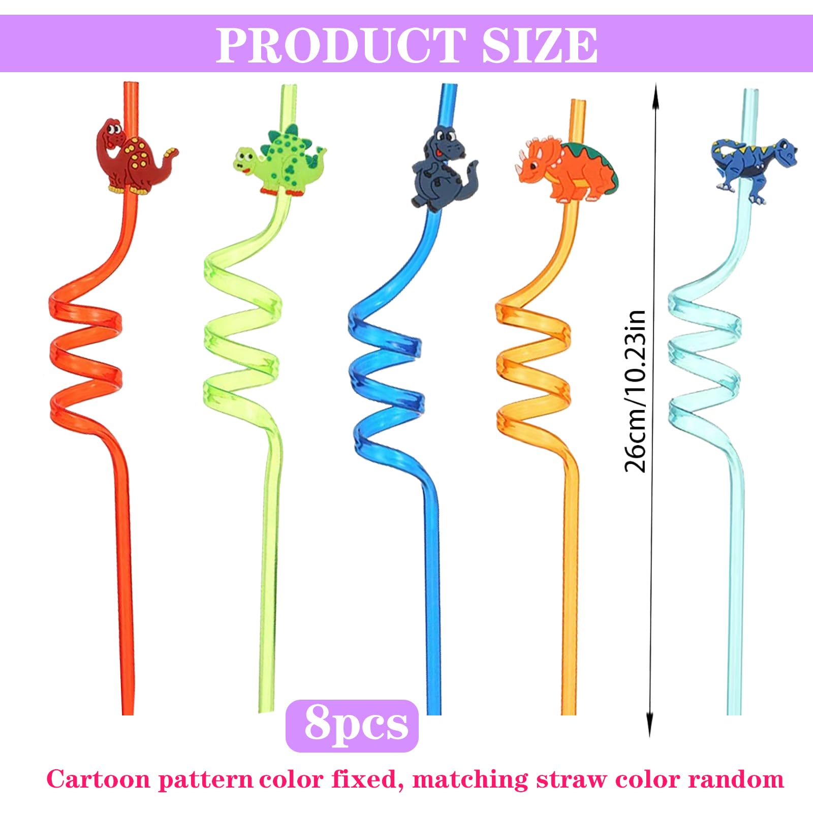 Pailles En Plastique Réutilisables, 6/8 Pièces, Souris De Dessin Animé