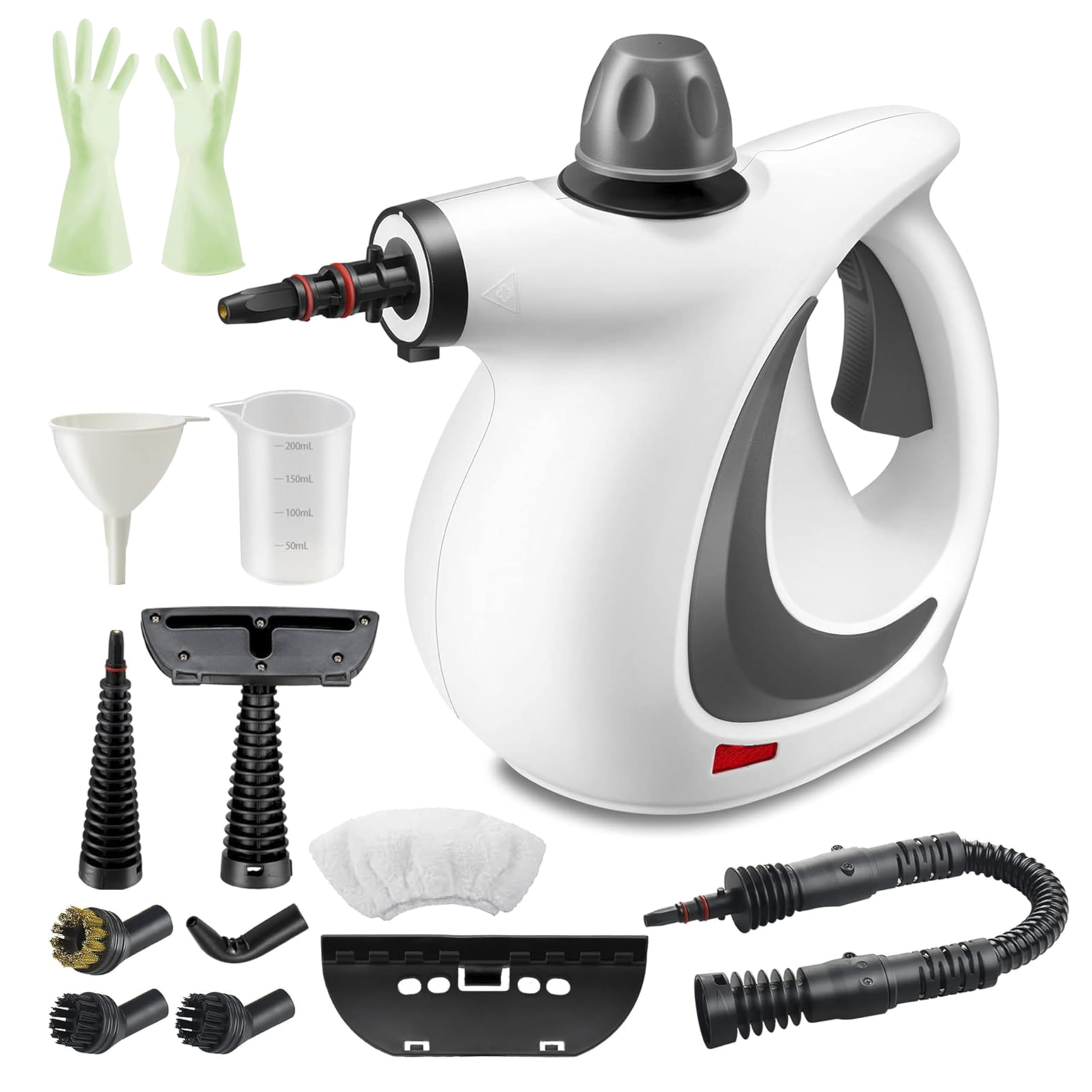 Nettoyeur à Vapeur Aquanevo, Steam Cleaner Avec Buse Vapeur Orientable à 360°& 5m De Câble Pour La Maison, La Voiture, Sols, Canapés, Nettoyeur Vaporisateur a Main, 12 Accessoires (Gris)