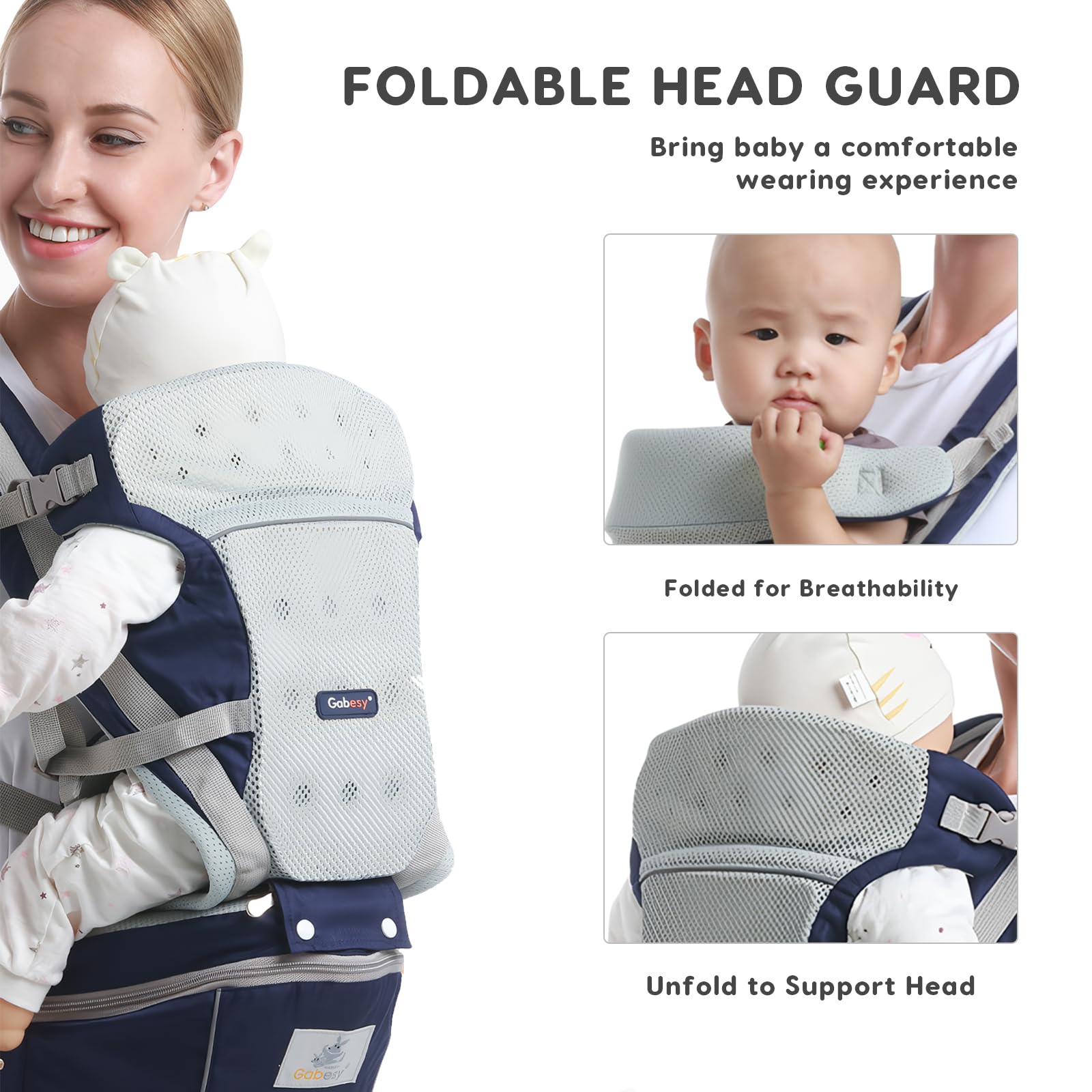 SONARIN Traspirante 3 in 1 Marsupio Neonati con Sedile,Portantina Ergonomico Multifunzionale Porta Bambino Fascia Porta Bebè Multi-Posizioni per Neonati Bambini 0-36 Mesi(Rosa)