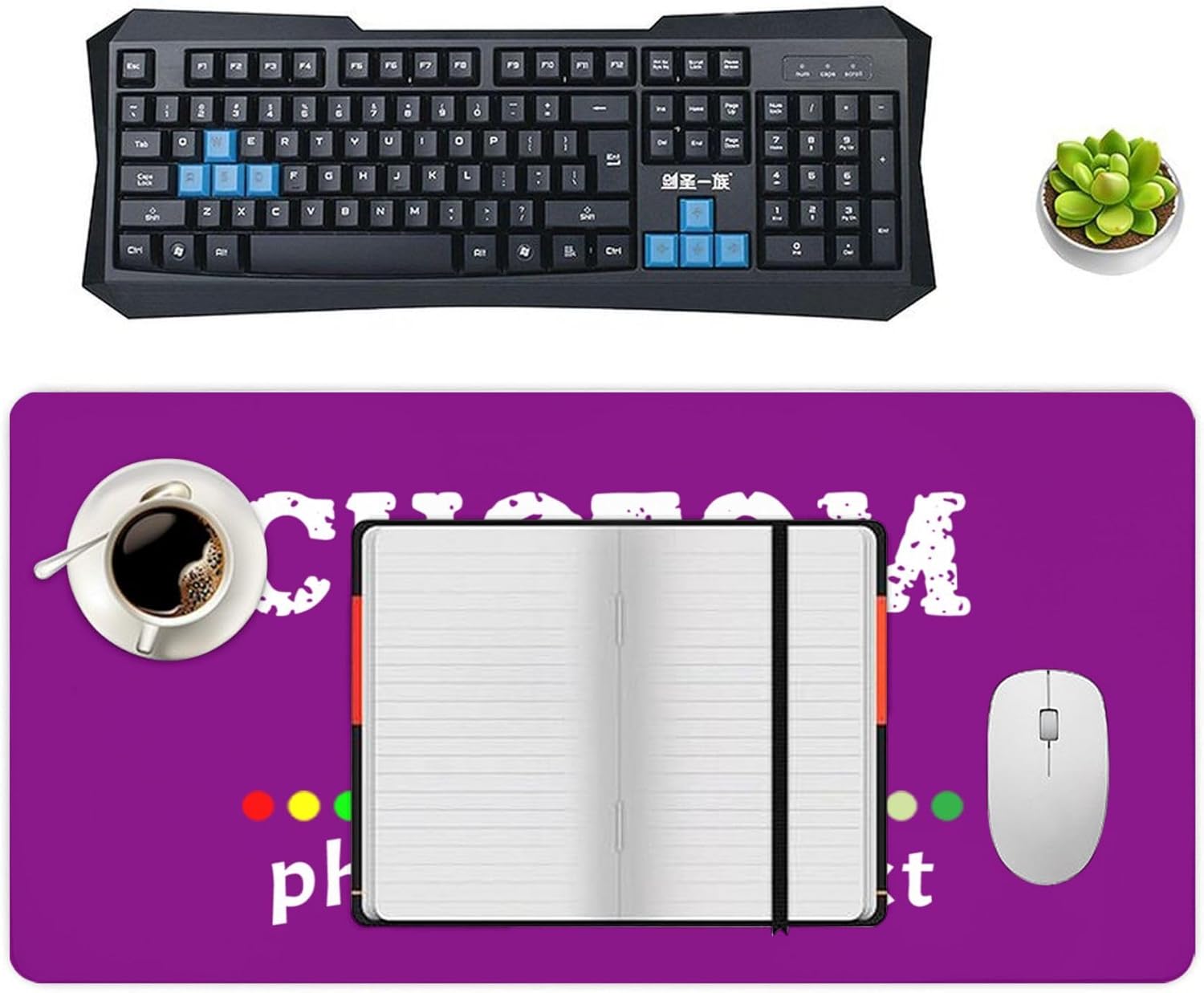Customized Mouse Pad Personalized Image Text Logo Laptop Desk Mat Customized Non-Slip Waterproof Office Desk Accessories for Women/Men Custom Funny/Cool Purple Mousepads 40 cm×90 cm