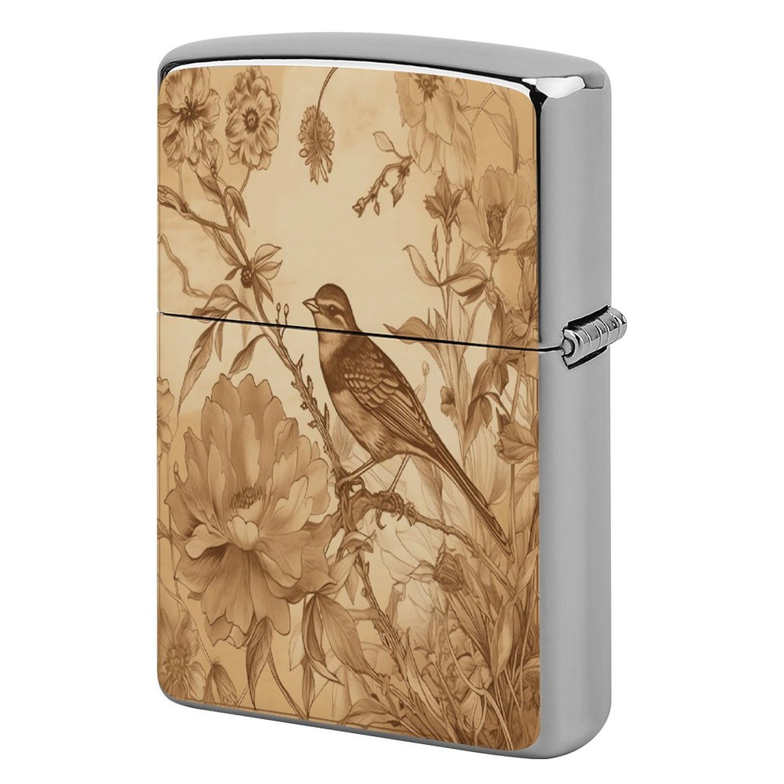 Btcowzrv Style A Bird In The Field Metal Lighter Case Sleeve Cover Holder