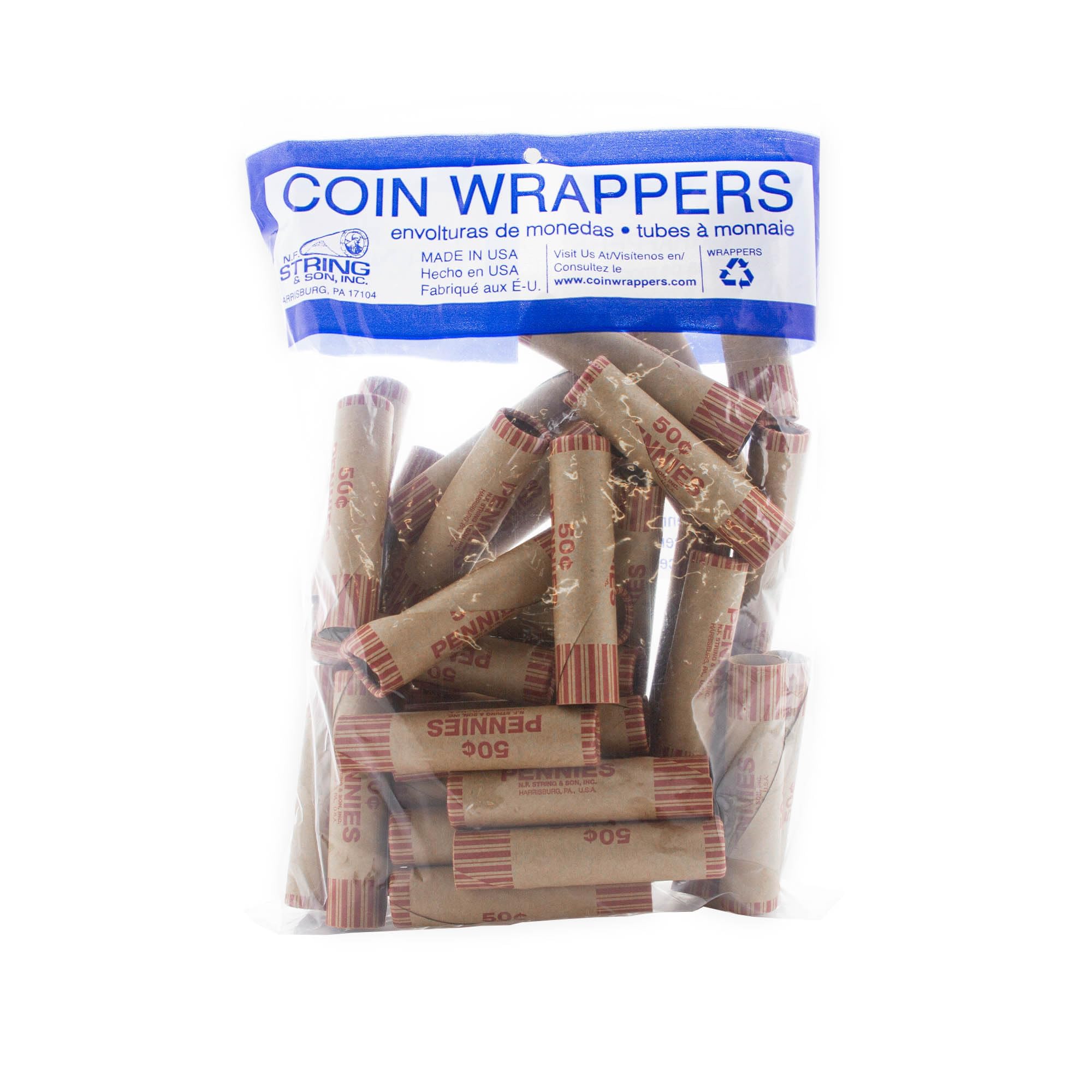 Bazic 5011 Penny Coin Wrappers, 36 Per Pack