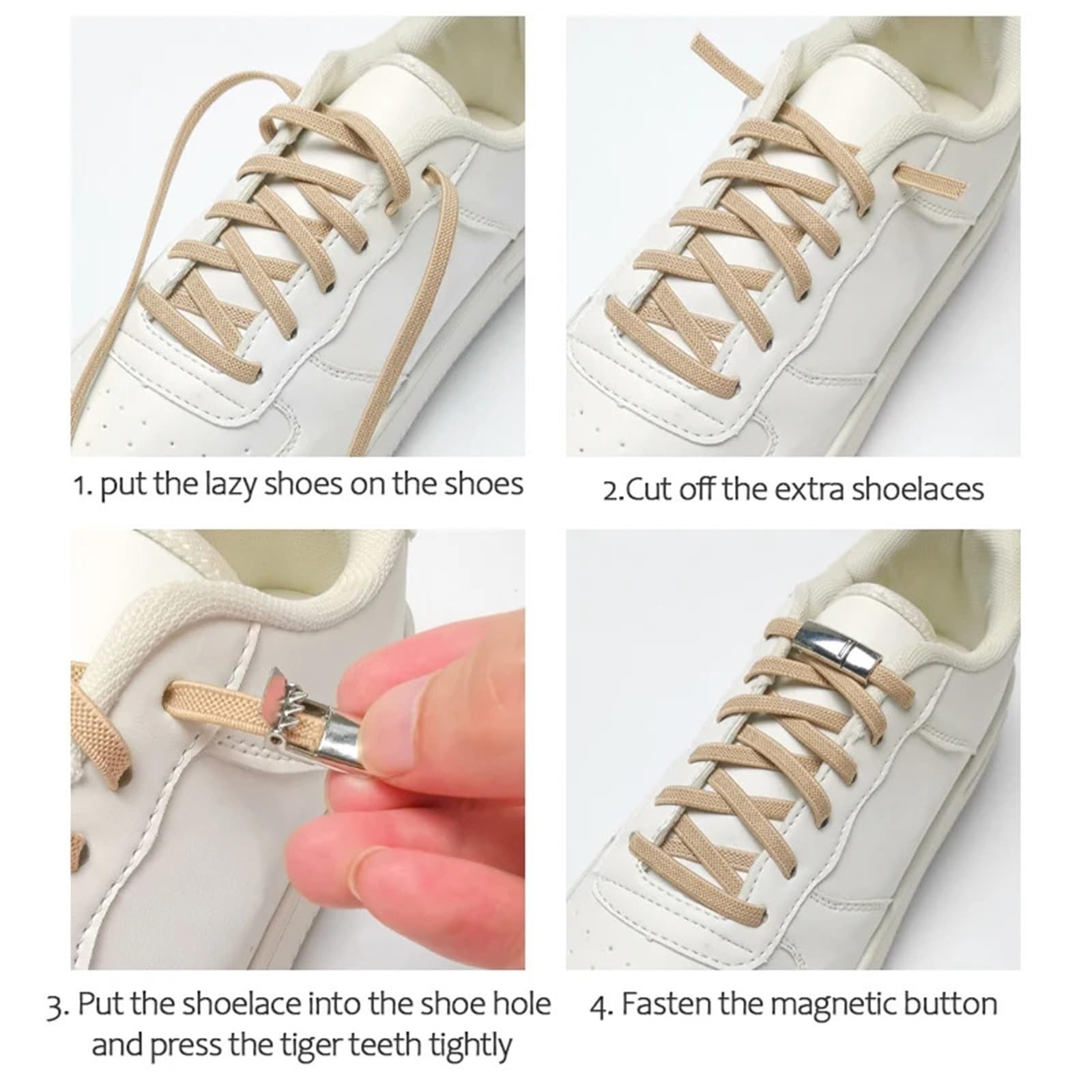 Kordel-Endkappen, 5 Sets, Schnürsenkel, Schnalle, Metall-Schnürsenkel, magnetisch, Zubehör, Schnürverschluss, DIY-Sneaker-Kits