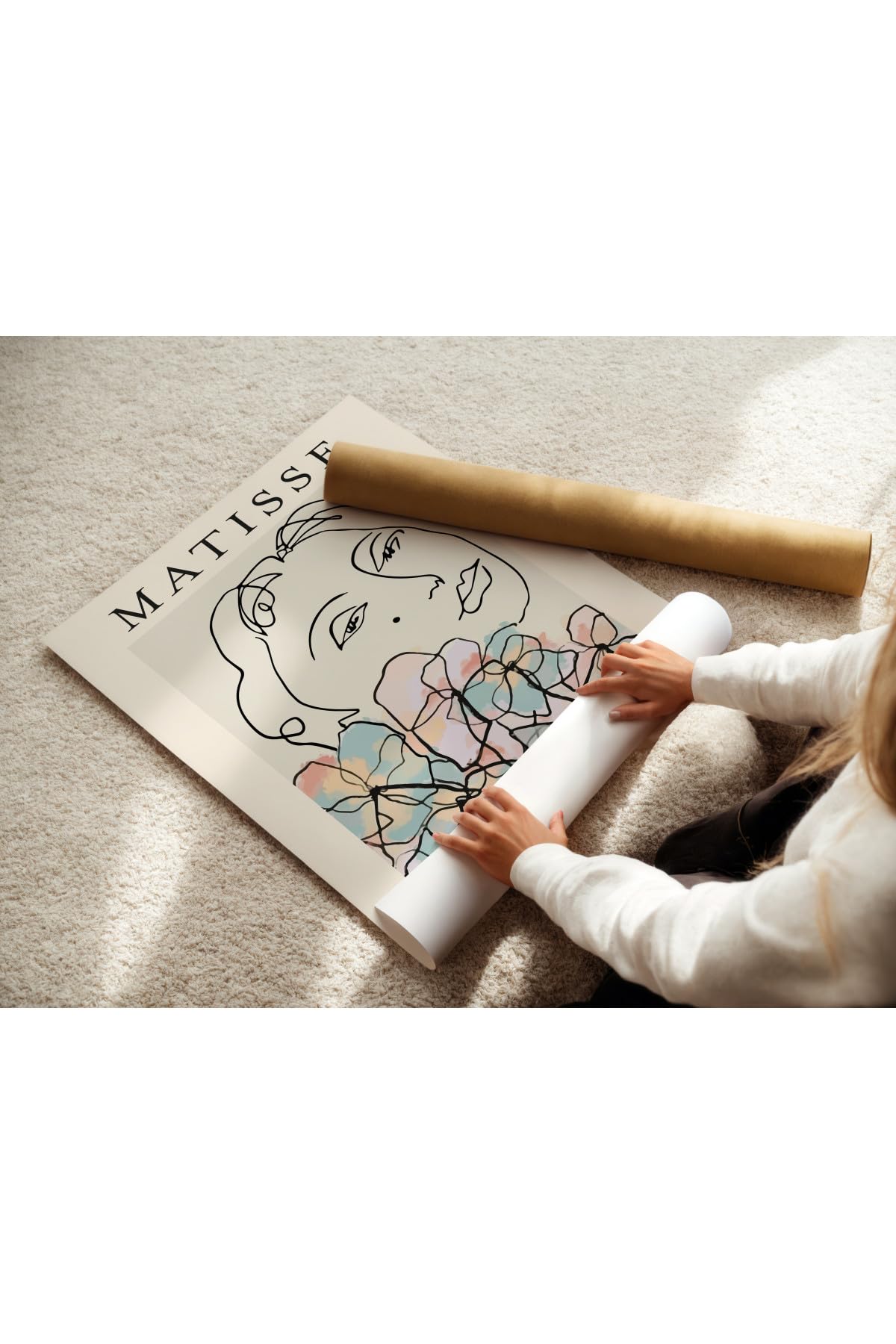 Fark Tanıtım Matisse Çerçevesiz Poster, Modern Dekoratif Çerçevesiz Poster, Tablo, Matisse-9, 50 x 70