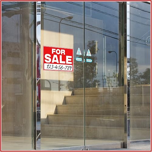 Miniatura 5 de Seajan Señales de venta para vehículos de 9 x 12 pulgadas, letreros de venta de automóviles, casas, ventas de automóviles, impermeables y libres de