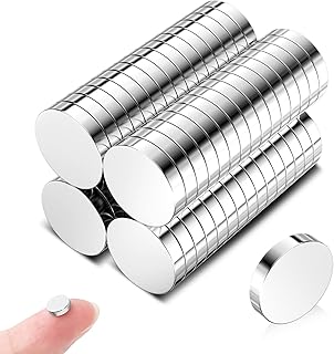 Relota 60 Stücke Neodym Magnete Extra Stark 2 Kg Kraft 10 x 2 mm, Mini Magnete Rund mit Aufbewahrungs Box für Whiteboard, ...