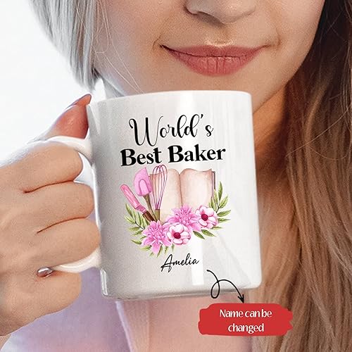Miniatura 8 de Taza personalizada para hornear Queen, regalos de panadería, regalos de horneado, taza de café para panadería para cumpleaños, taza de café para
