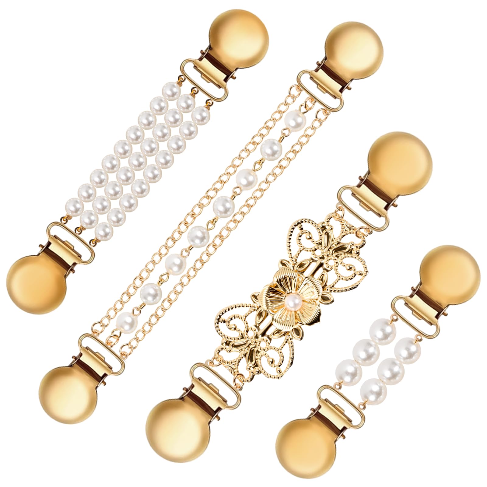 Clip De Cardigan,4 Pièces Clip De Robe Doré,clips En Métal Pour