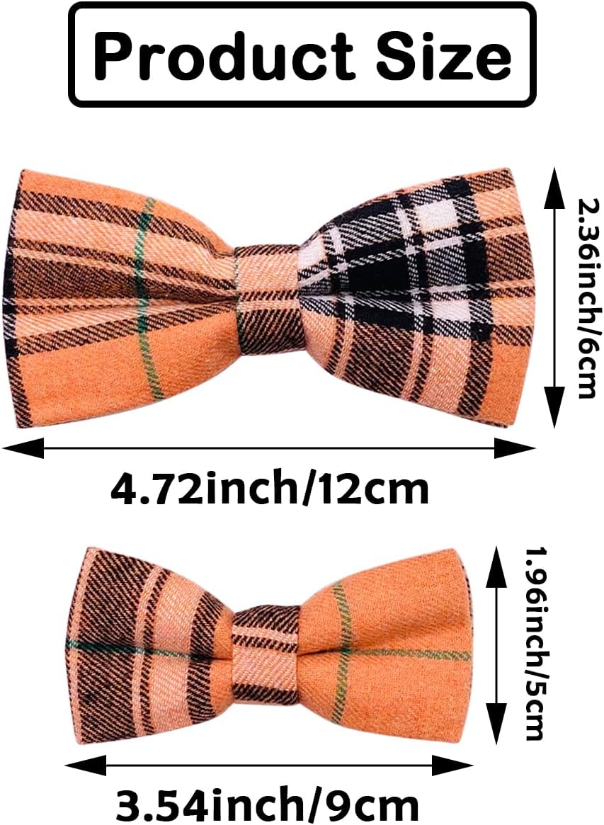 PET SHOW 50Pcs Plaided Small Dog Bow Ties Dog Bowties Doggy Neckties Bulk for Puppy Pet Collar Attachment for Girl Boy Cat Kitten Summer Valentines Holiday Christmas Birthday Wedding Costumes