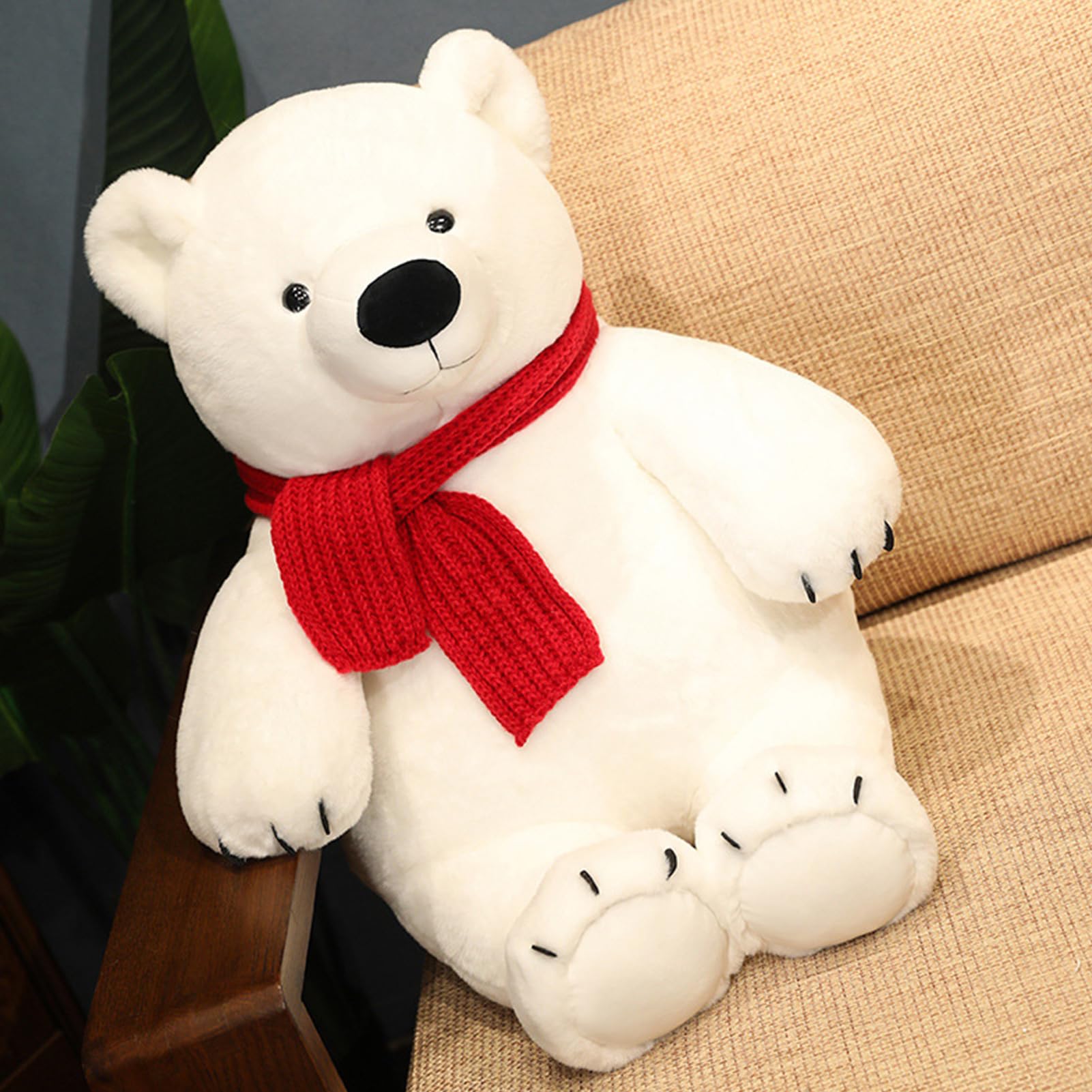 Amazon｜INMEN クマのぬいぐるみ、スカーフ付き 12.99 インチの