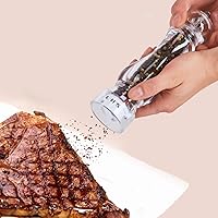 Vista 5 de LHS Molinillo de pimienta, molinillo de sal, molinillos de pimienta con grosor ajustable, transparente