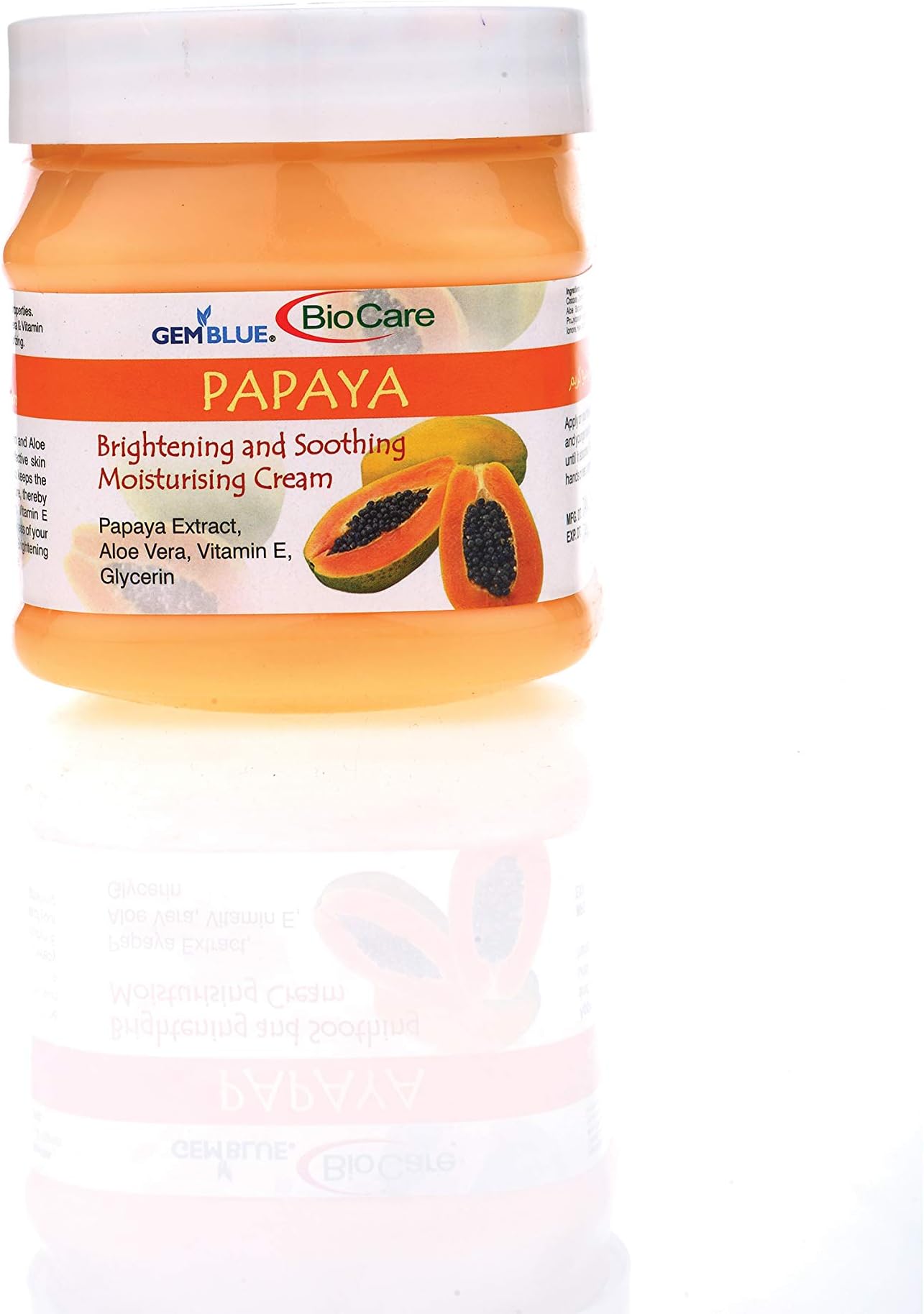 GemBlue BioCare Face & Body Massage Cream – 500ml – Enriched with Natural Extracts – For Glowing & Smooth Skin (500ml, Papaya)