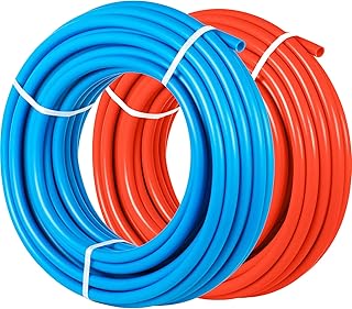VEVOR PEX Tubing Oxygen Barrier - 2 Rolls of 1/2 Inch X 300 Feet Tube Coil - EVOH PEX-B Pipe for Residential Commercial Radiant Floor Heating Pex Pipe (1/2" O2-Barrier, 2x300Ft/Red+Blue)