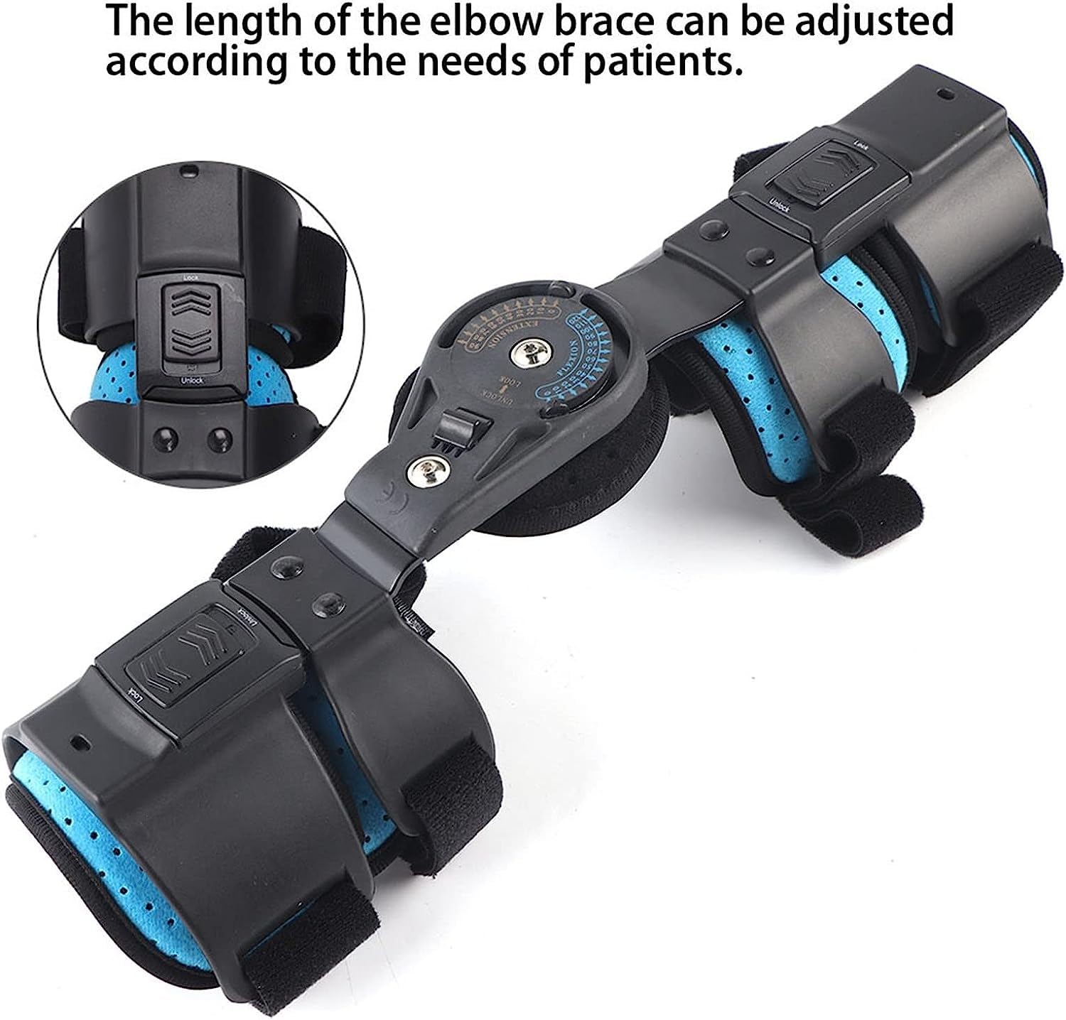 Codera Articulada para Brazo Derecho, Soporte Recuperación Lesiones con Órtesis Acero Inoxidable, Cabestrillo Fijación, Ideal para Poscirugía, Fracturas Y Lesiones Ligamentos Right