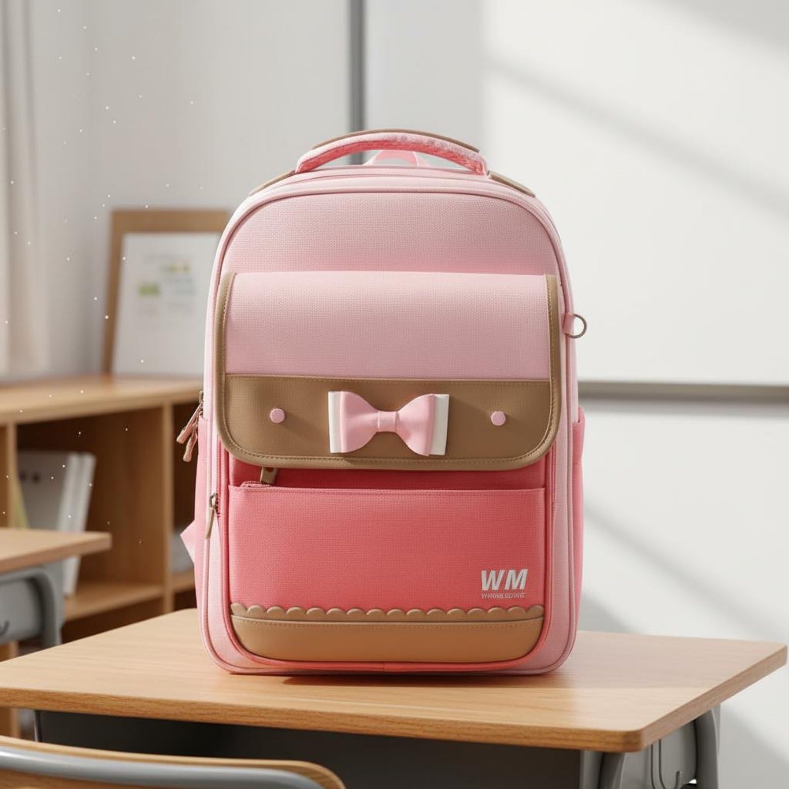 Mochila Ergonómica Infantil muy Ligera Mochila Ligera Escolar Impermeable Artículo de Carga para Niños, Niñas, Clases, Array, Rosa Pequeño, Pequeño 1-4 Grado