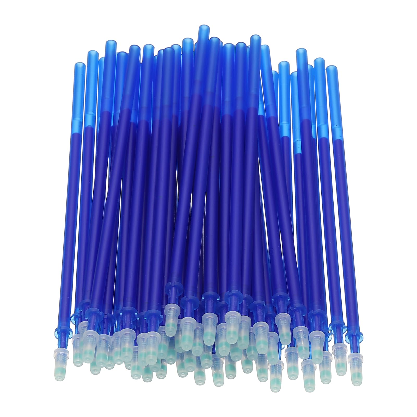 PATIKIL 48 Pcs Erasable Gel Pens Refills, 0.5mm Heat Erasable Pens Refills for Fabric Disappearing Ink Fabric Marking Pen for Sewing Quilting Writing, Blue Ink