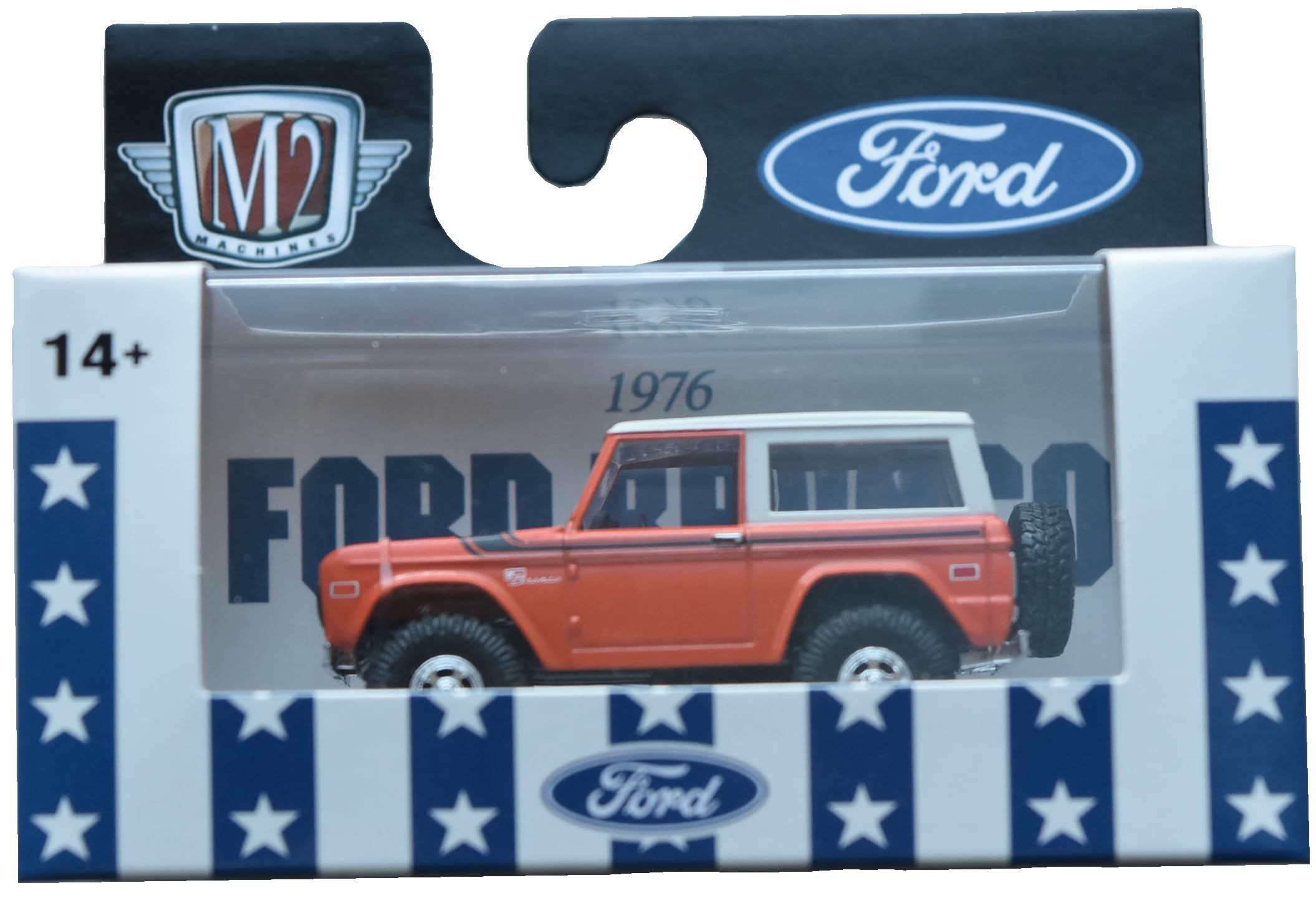 M2 Machines 1976 Ford Bronco, Orange/White top : Amazon.sg: Toys