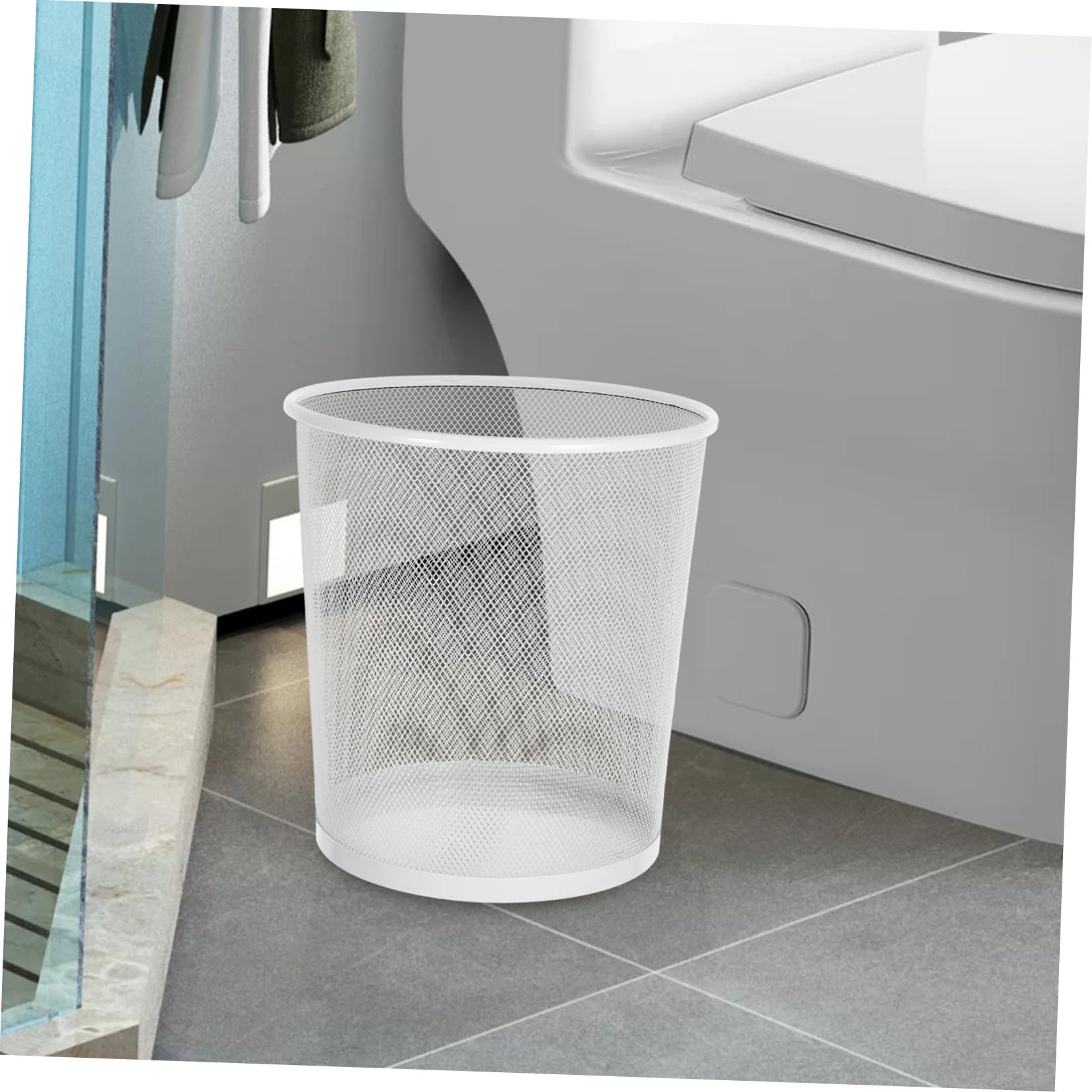 Cestino Rete in Ferro Per Ufficio e Casa Design Elegante in Ferro Ampia Apertura Per Semplice Smaltimento Rifiuti Contenitore Spazzatura Compatto Per Scrivania e Cucina
