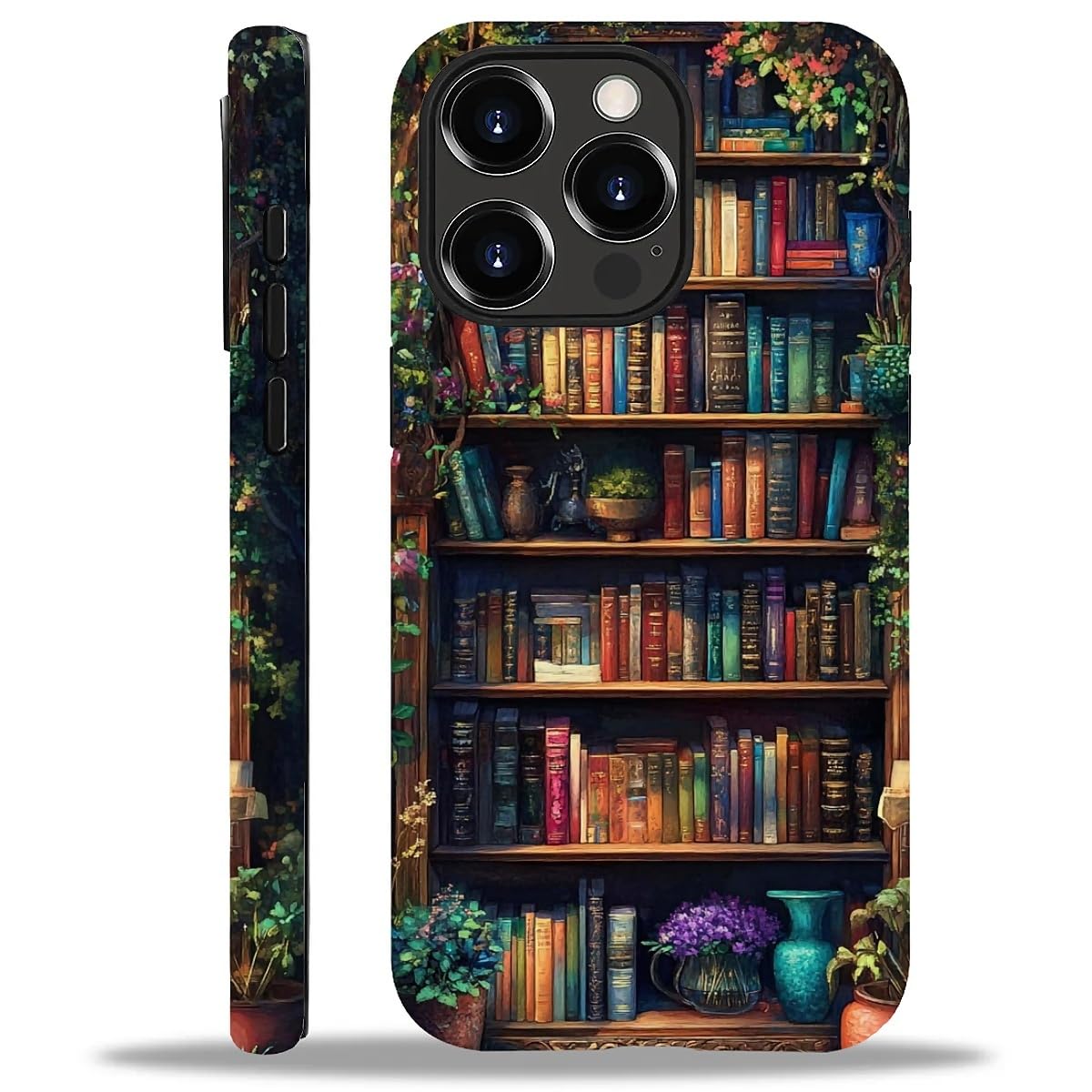 WANKBLC for iPhone 14 Pro Max Matte Case for Girl Boy Full Body Design Soft Silicone Drop Shock Scratch Protection Crazy Pattern Retro Vintage Dark