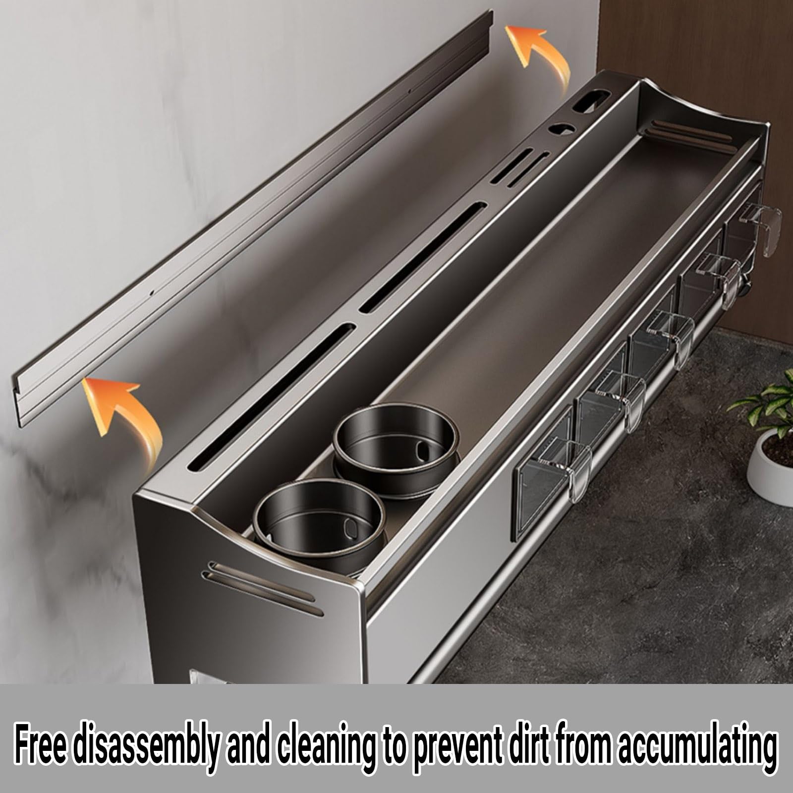 Especiero de Pared para Cocina, Organizador de Especias para encimera, 1 especiero de Pared, artículos Esenciales de Cocina, decoración del hogar(34x13x18cm/13.4x5.1x7.1in)