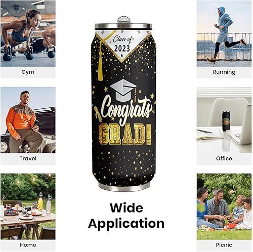 Miniatura 4 de Regalos de graduación para mujeres, vaso de graduación con tapa, taza de café aislada de acero inoxidable de 17 onzas, decoraciones de graduación,