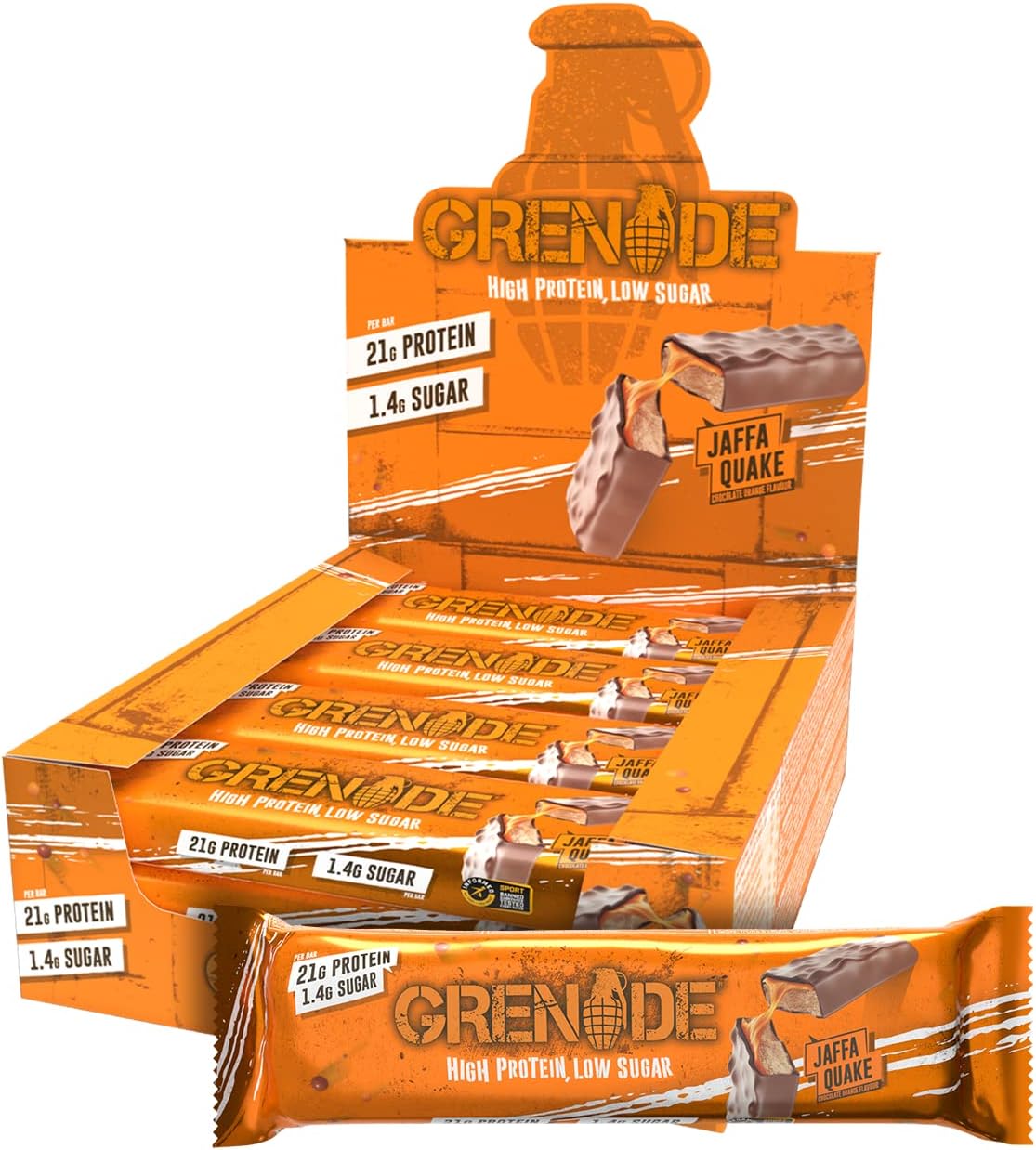 Grenade Carb Killa Low Carb High Protein Bar 12 x 60 g Jaffa Quake