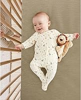 Vista 5 de Sábanas de muselina para cuna lulumoon - Sábanas ajustadas de algodón para cuna para niños y niñas, neutras, paquete de 2