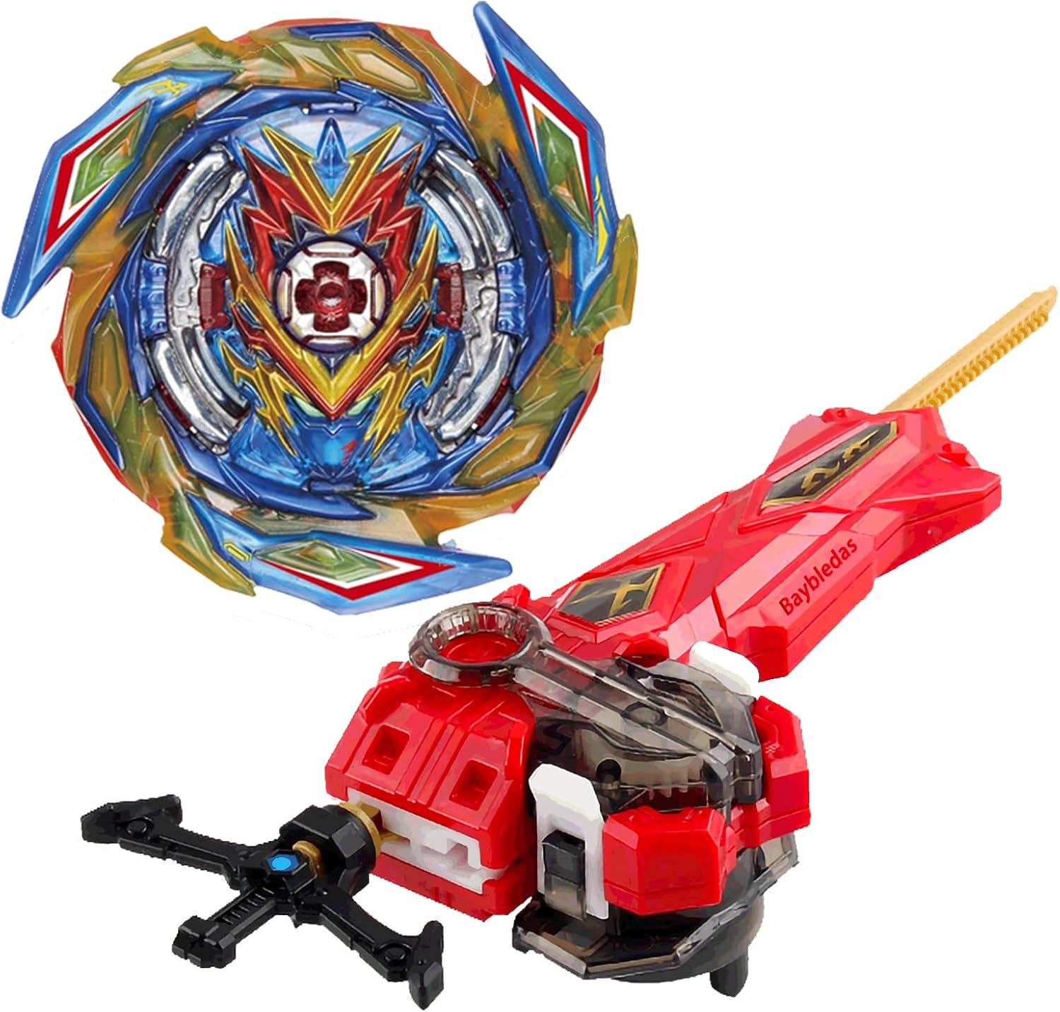 Bey Burst Battle Blade | Peonzas | 4D Fusion Model Burst Evolution Combination Series Metal Gyroscope Combat Spinning Top Set con lanzadores Juguetes para niños