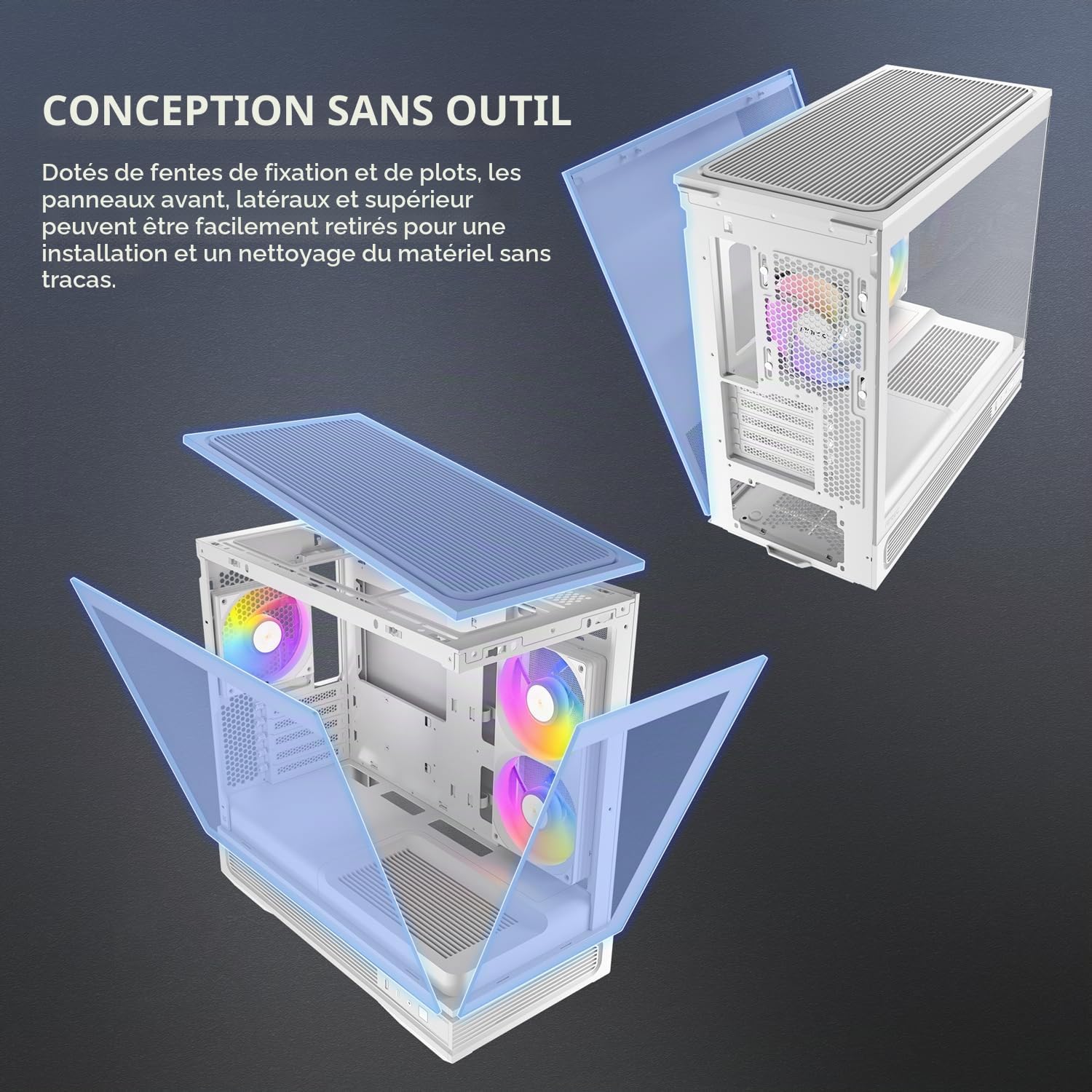 ANTEC Constellation C2M ARGB White Boîtier PC MicroATX