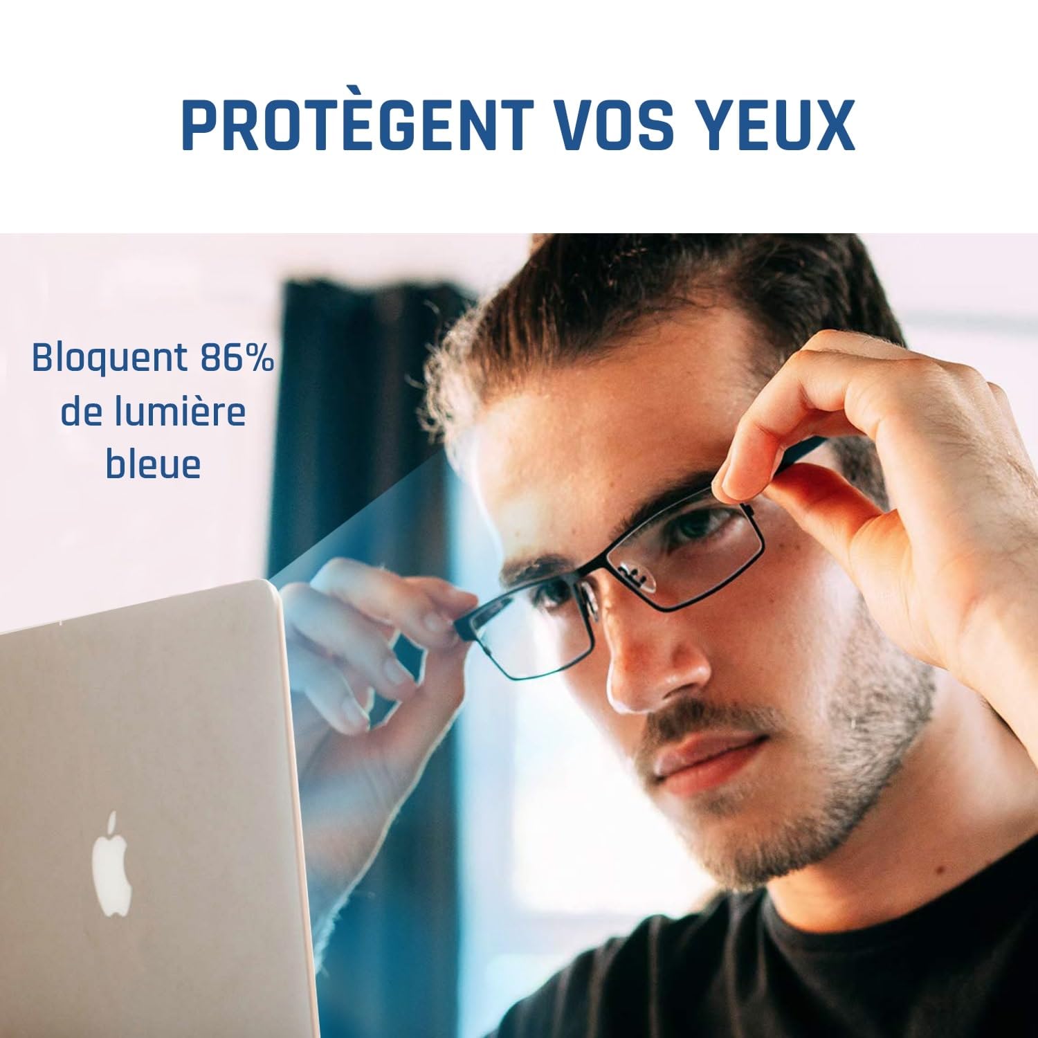 KLIM Optics Lunette Anti Lumiere Bleue - Nouveau - Protège vos Yeux de la Lumière Bleue - Haute Protection pour Écrans - Lunettes Gaming PC Mobile TV - Filtre Anti Fatigue Anti UV Anti Lumière Bleue