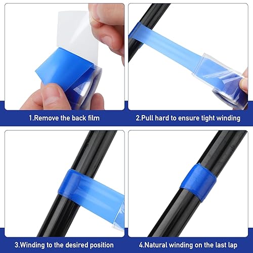 Miniatura 5 de 6 rollos de cinta de silicona autofusibles de 1 pulgada de ancho y 5 pies de largo (30 pies en total) cinta de PVC de goma ignífuga de alta