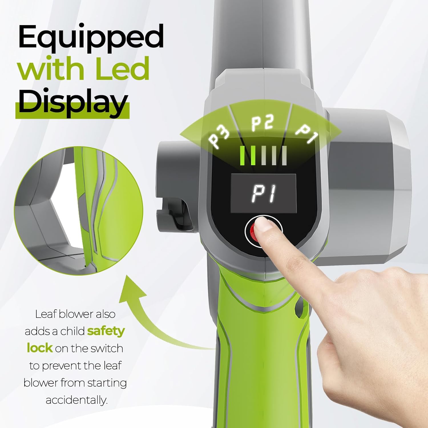 Leaf Blower Cordless, 2-in-1 Handheld 3 Adjustable Speeds Max 106 CFM/240 MPH Leaf Blower with 4.0Ah-1* Battery and Charger, Suitable for Lawn, Yard, Patio（Gray, with Battery）