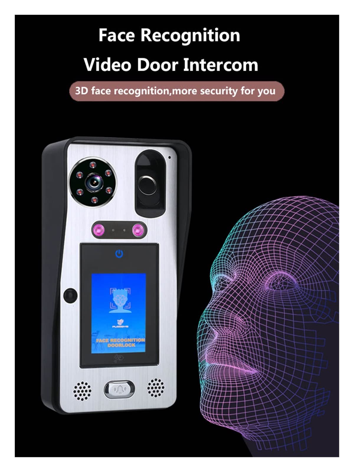 Videoportero con cámara de alta definición, 9 pulgadas WiFi inalámbrica cara reconocimiento de huella digital IC Sistema de intercomunicación de la puerta del teléfono de la puerta del video con la cá
