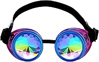 Vista 8 de Gafas de caleidoscopio retro con pinchos, gafas de cristal arcoíris steampunk estilo soldadura, gafas de cosplay punk