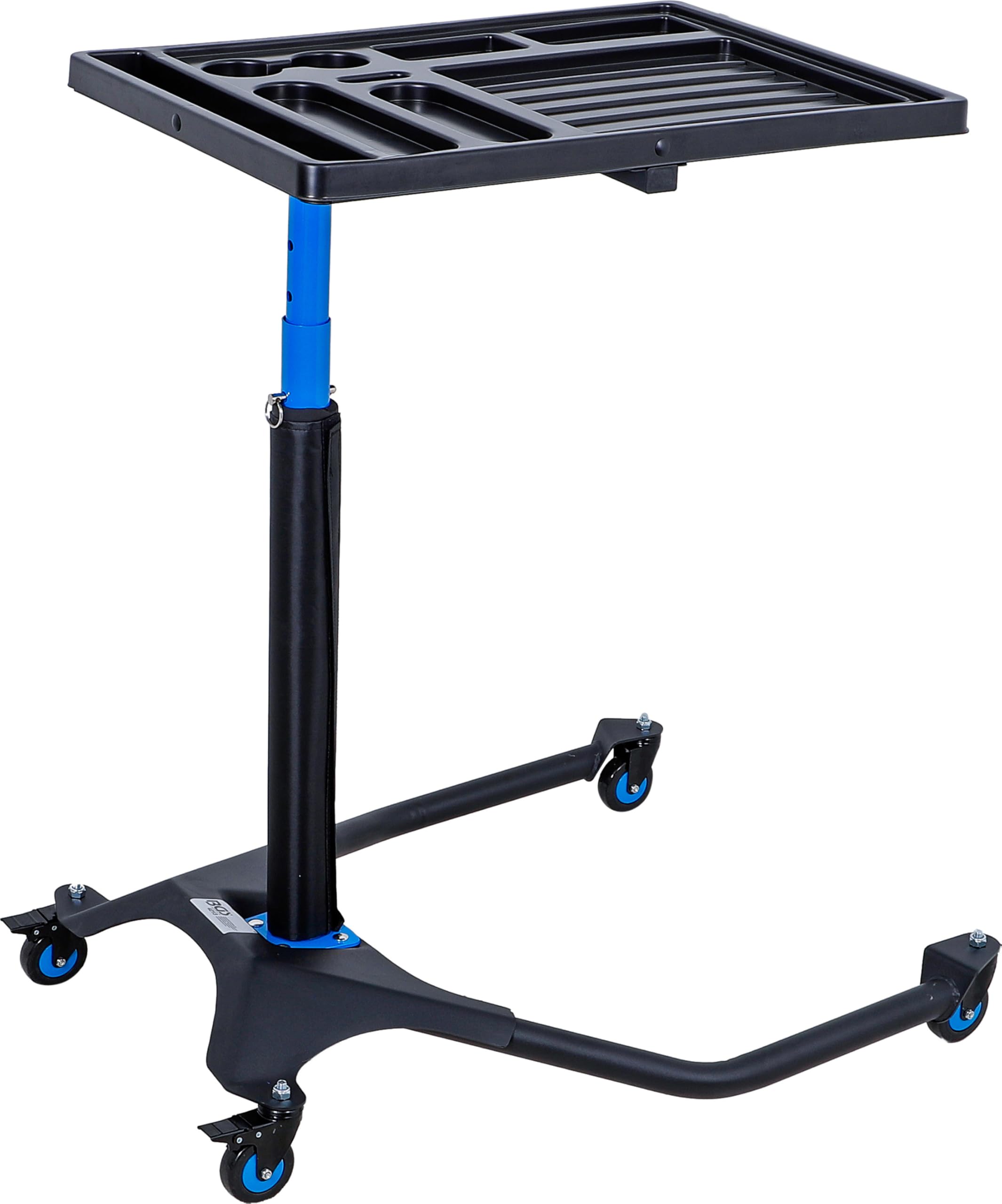 BGS 4213 | Werkzeug-Servicetisch | fahrbar | höhenverstellbar | 30 kg | Höhe 870 - 1230 mm | Stahl, Polystyrol (PS) | 4 Lenkrollen, 2 feststellbar | mehrere Ablageebenen