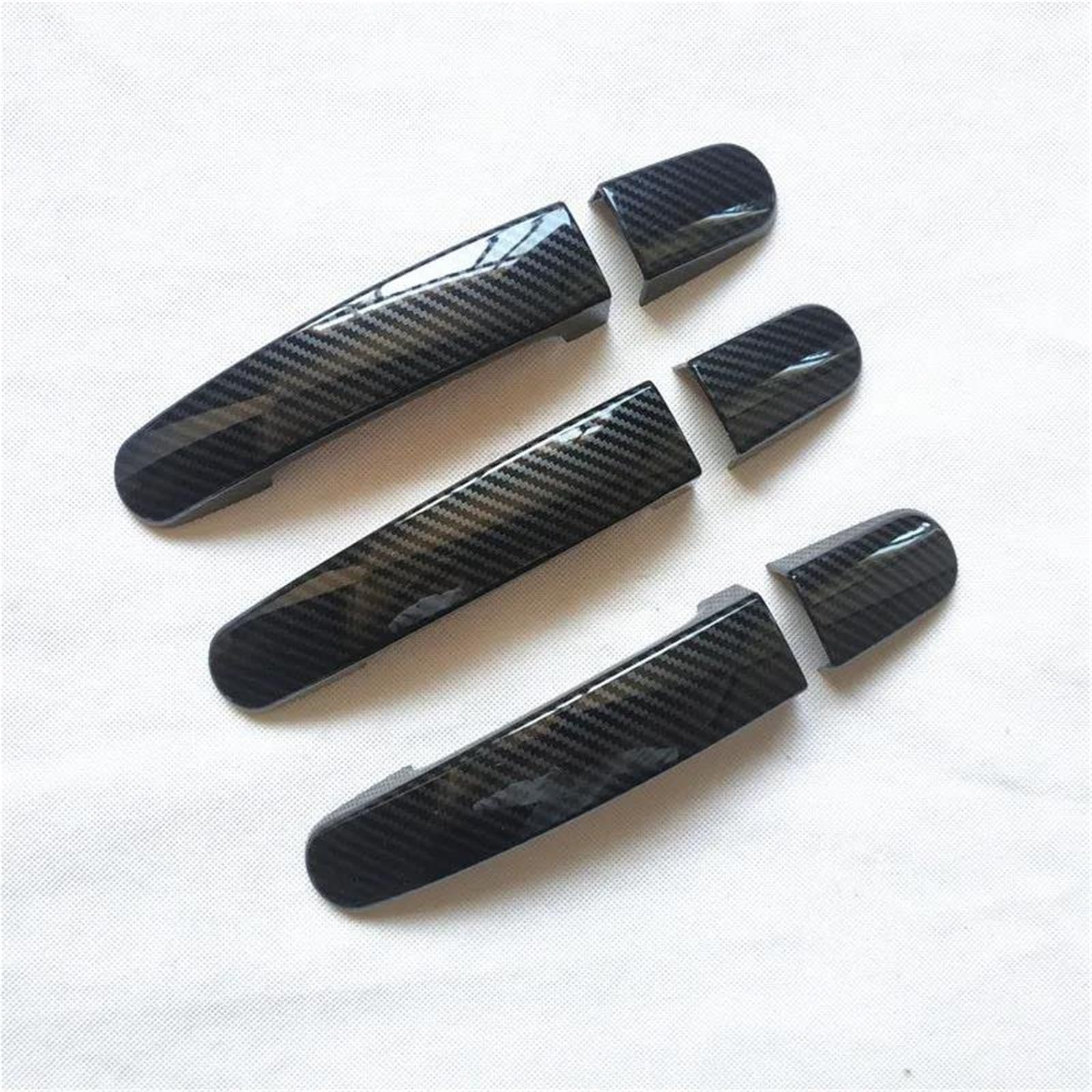 Jtwmty Style 2 For Ford For Transit For Custom For Tourneo 2014-2020 Car Door Handle Cover Trim Plastic Imitation Carbon Fiber(Style 2)