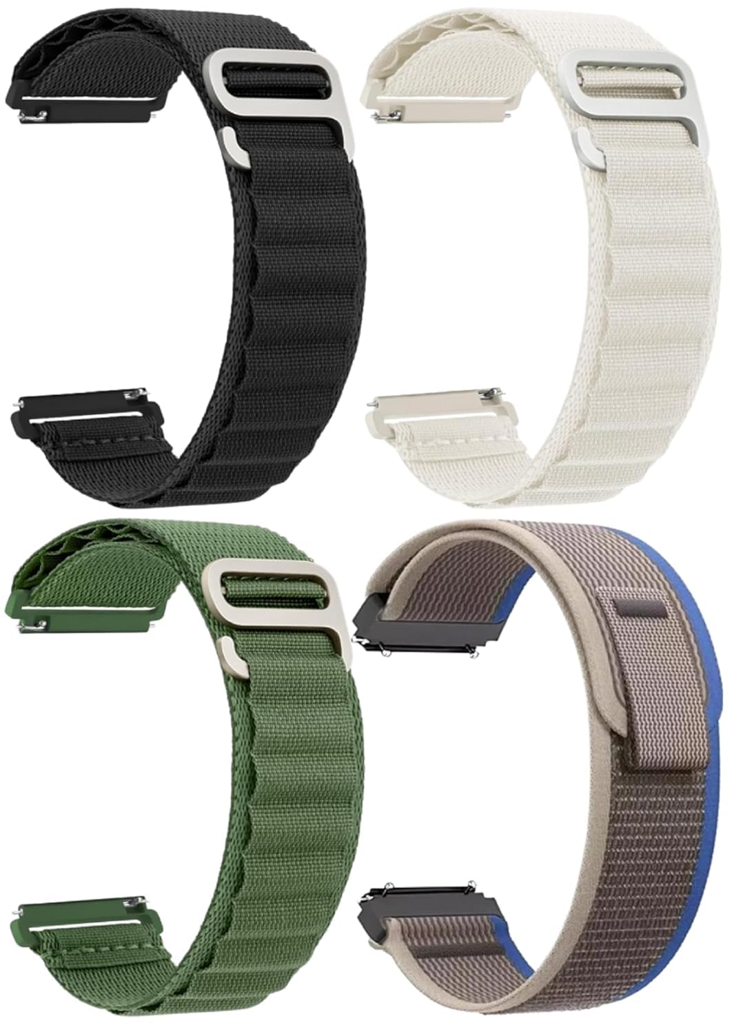 KHR22mm Nylon Sports Alpine Loop Band Strap Compatible with Smart Watch Strap With 22mm Lugs